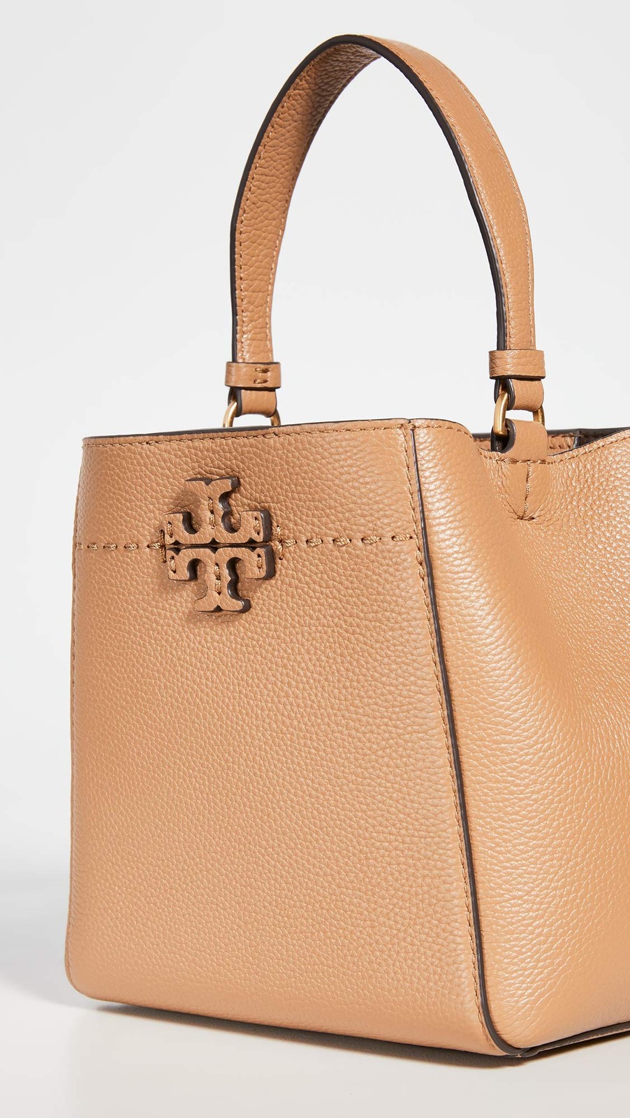 Tory Burch McGraw Small Bucket Bag, Tiramisu