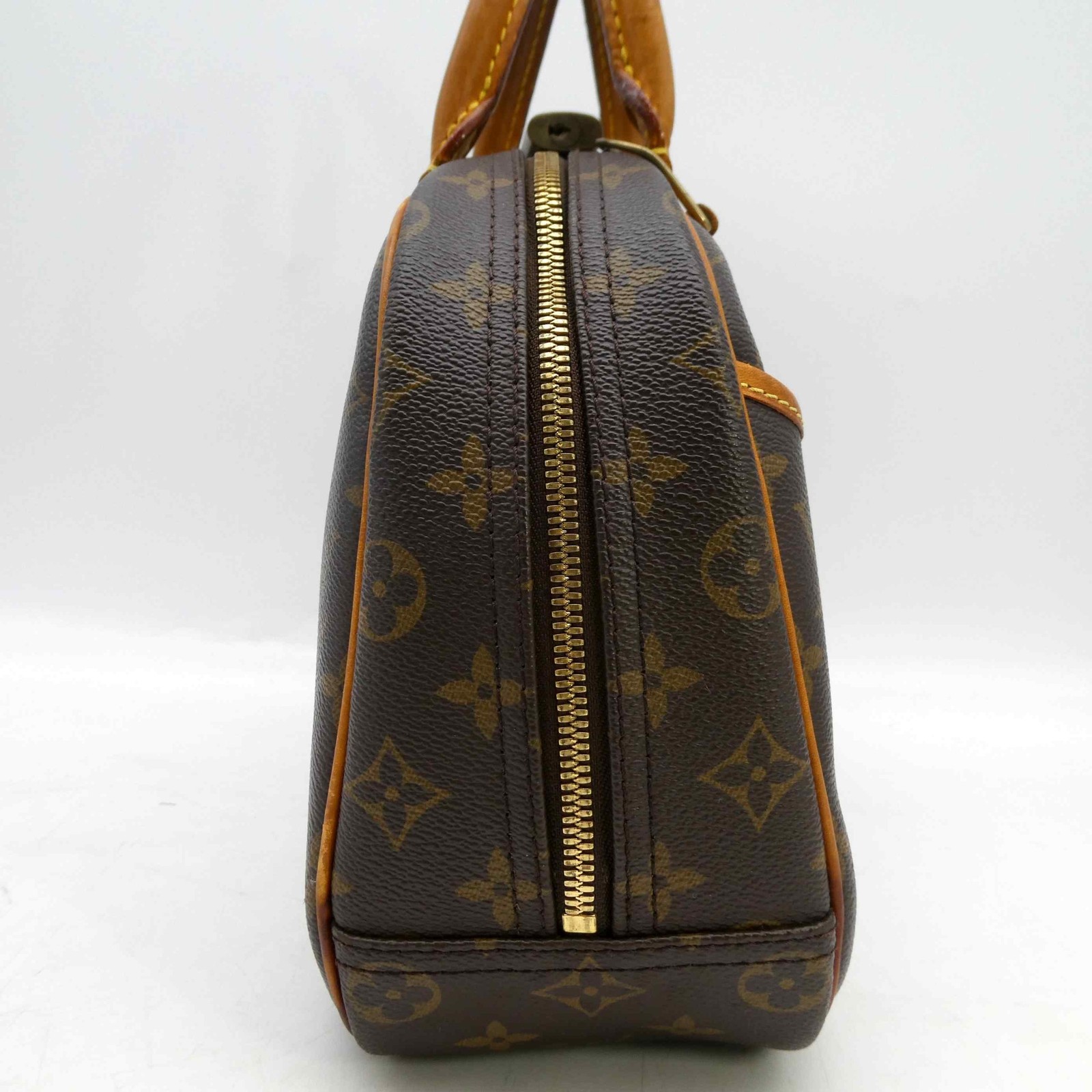Louis Vuitton Trouville M42228 Monogram PVC Hand Travel Bag PVC w/Padlock 1127