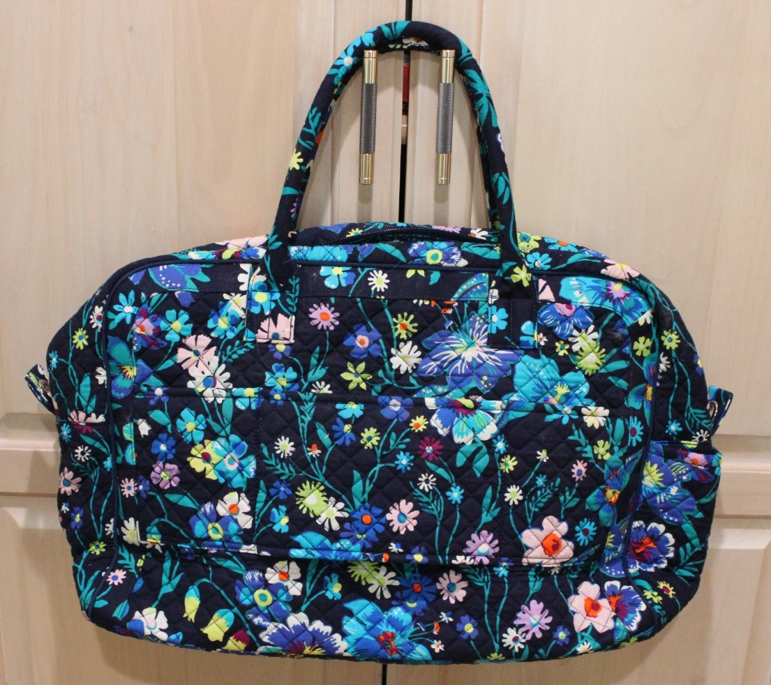 Vera Bradley Iconic Compact Weekender Travel Bag/Moonlight Garden Floral
