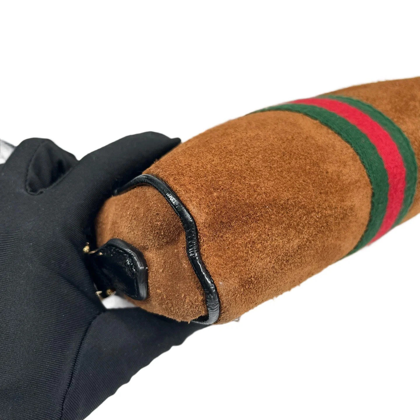 Gucci Camera Case Brown Black Green Red Suede (dh071026e7r)