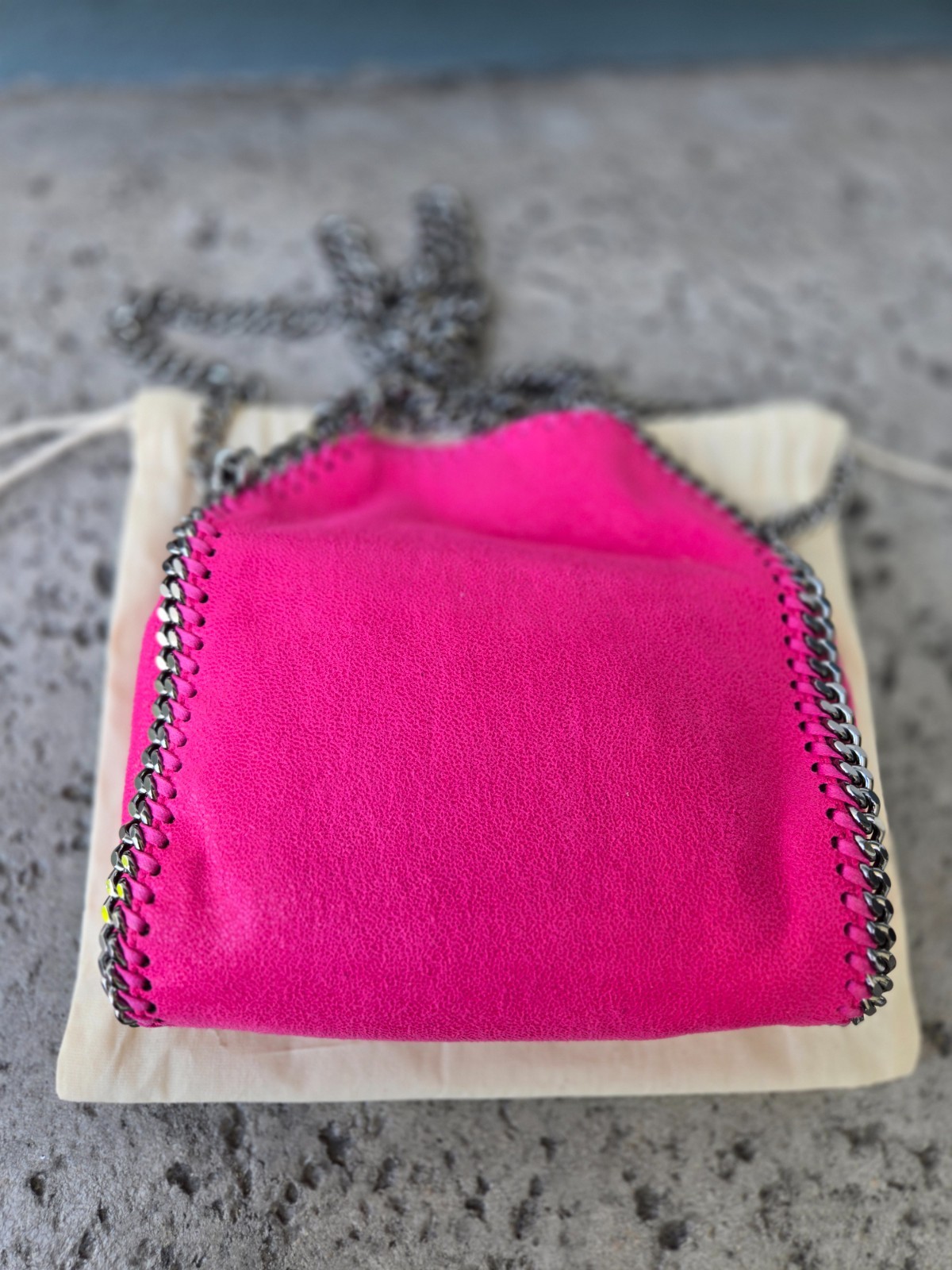 Stella McCartney Tiny Falabella Crossbody Hot Pink New with detached tag