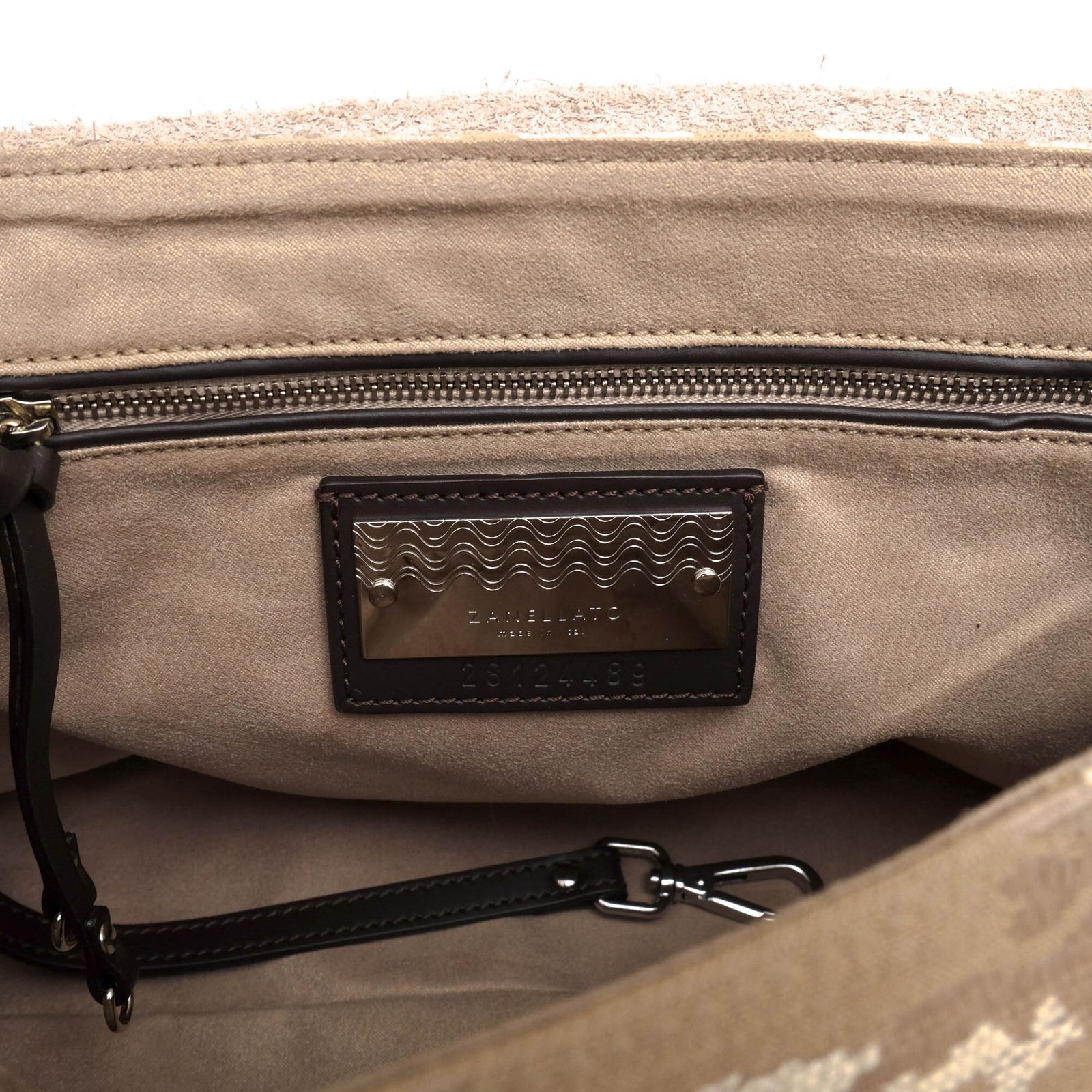 ZANELLATO Postina Linea Mythos Beige Leather 2WAY Shoulder Bag for Women