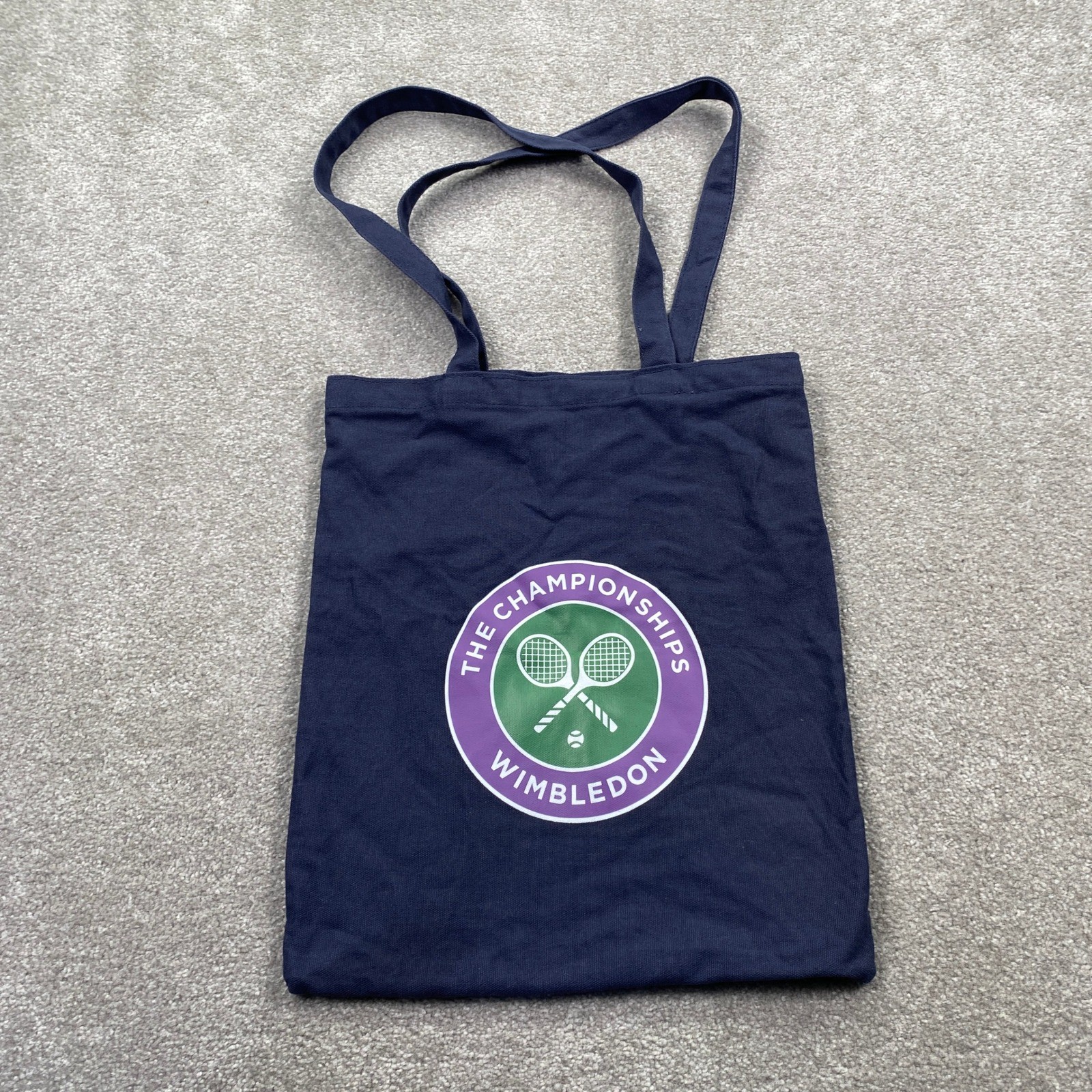 Wimbledon Tote Bag Unisex OS Navy Blue The Championships Tennis Logo Canvas
