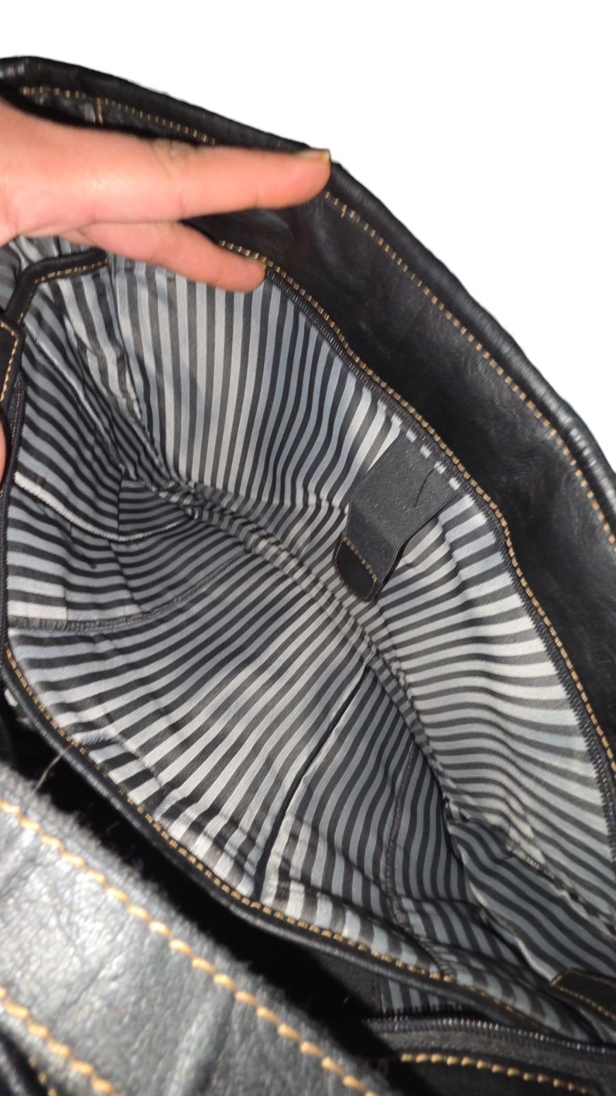 Jack Georges Voyager Uptown Business Tote Laptoo Bag Buffalo Black Leather $395