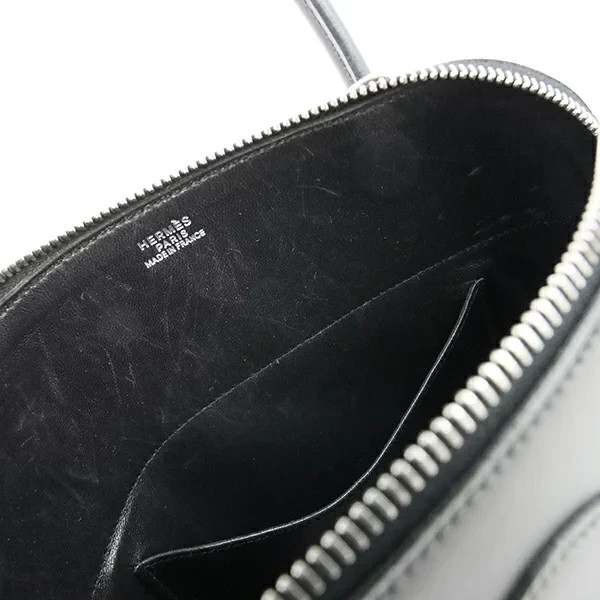 HERMES Bolide 27 Handbag Veau Chamonix Leather Black SHW Women