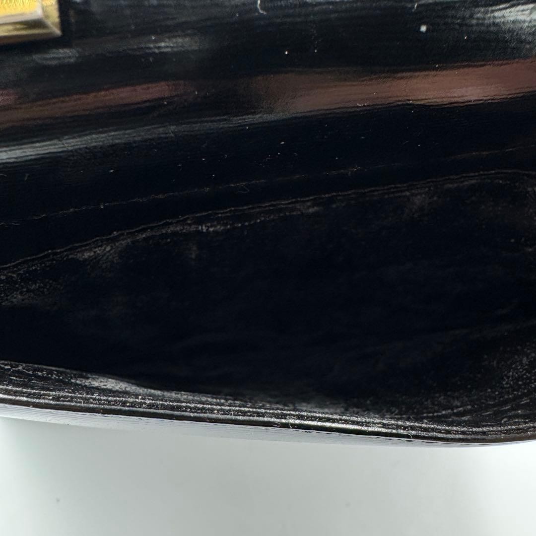 Yves Saint Laurent Top Handle Handbag Black Textured Leather W24.5cm