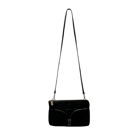 Tutilo New York Boost Crossbody Handbag Purse Black Nylon Travel Bag Clutch