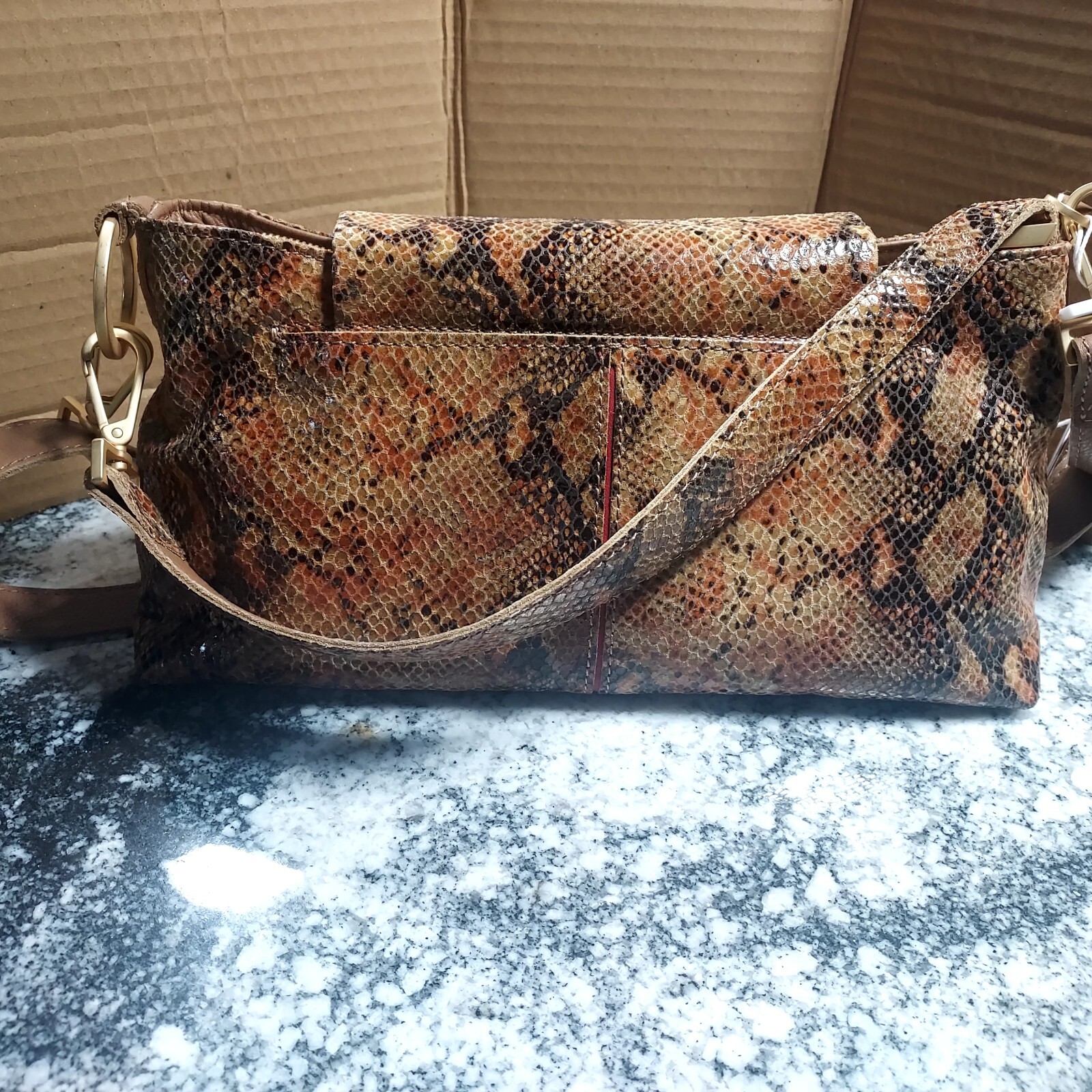 Hammitt VIP Satchel Studded Brushed Gold Leather Centerpiece Shoulder Bag