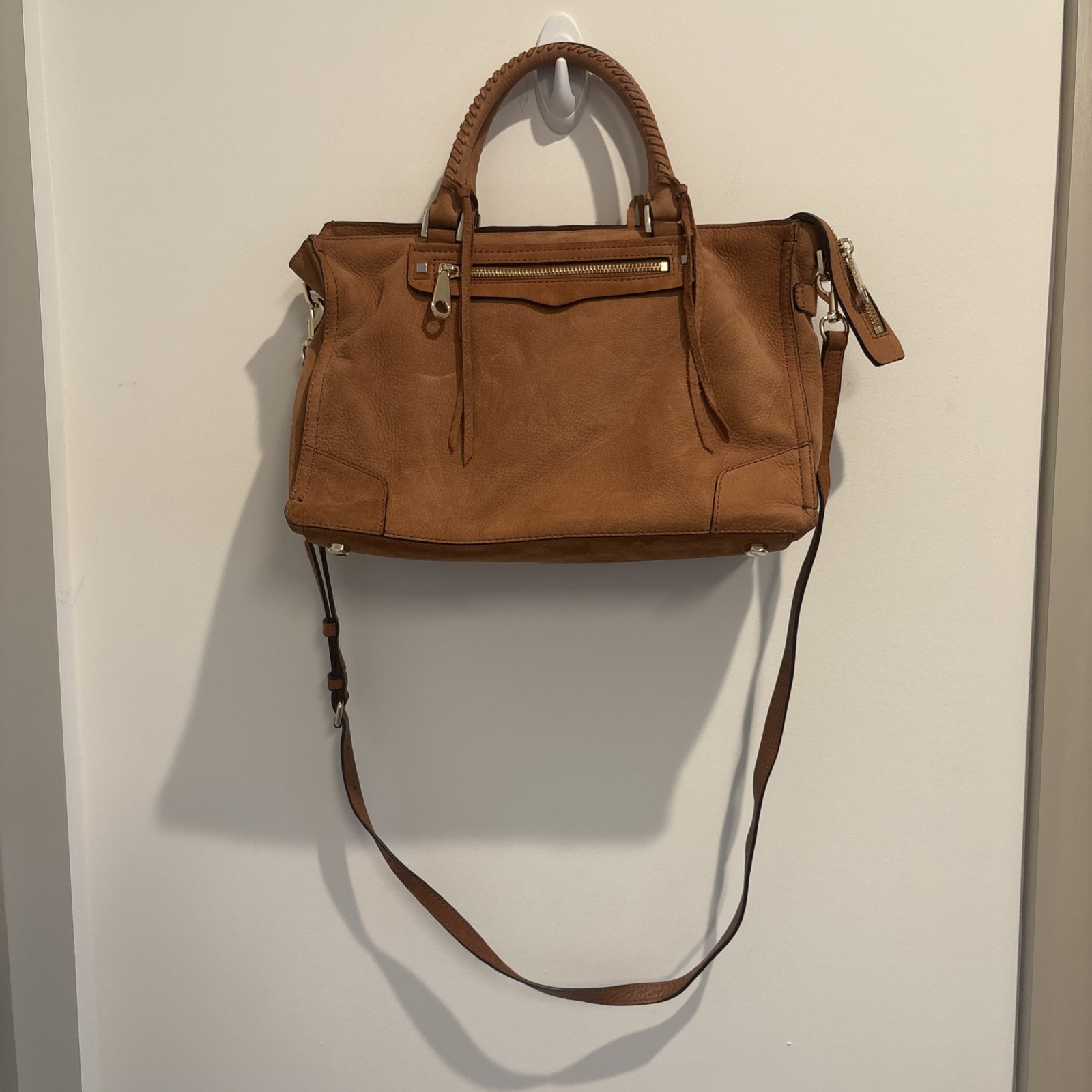 Rebecca Minkoff Regan Satchel Saddle Brown MSRP $345