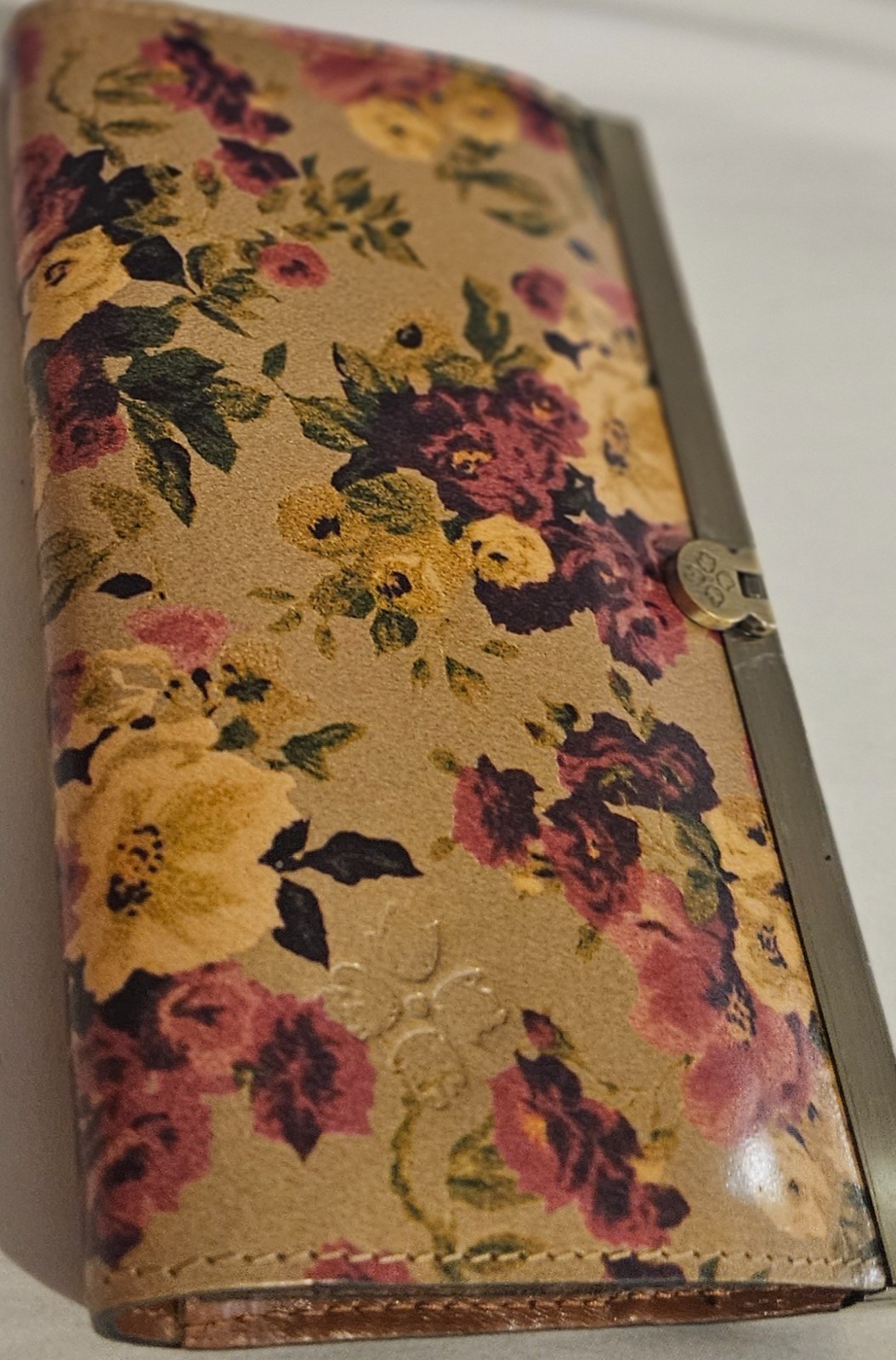 Parltricia Nash Cauchy Antique Rose Leather Frame Wallet