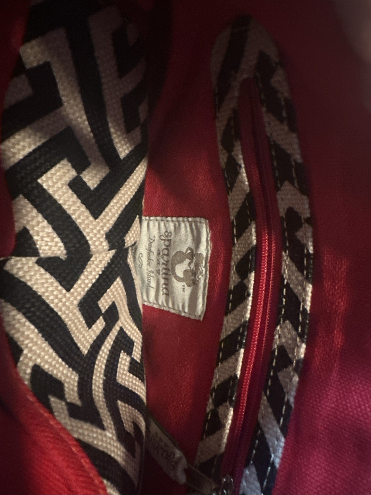 Spartina 449 Callahan Zipper Hipster crossbody bag bold black cream geometric