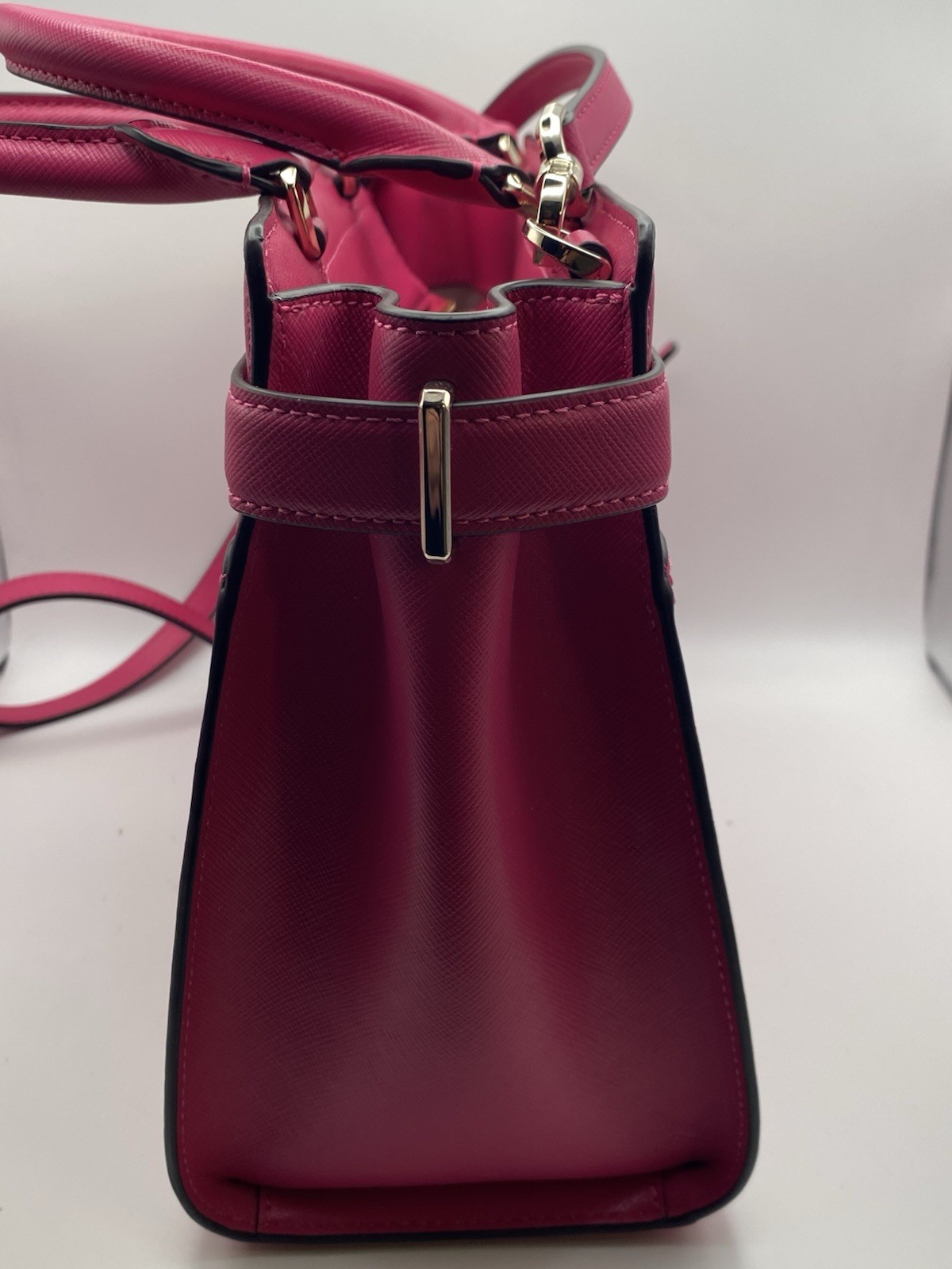 Kate Spade Staci Small Saffiano leather New York satchel handbag with clutch