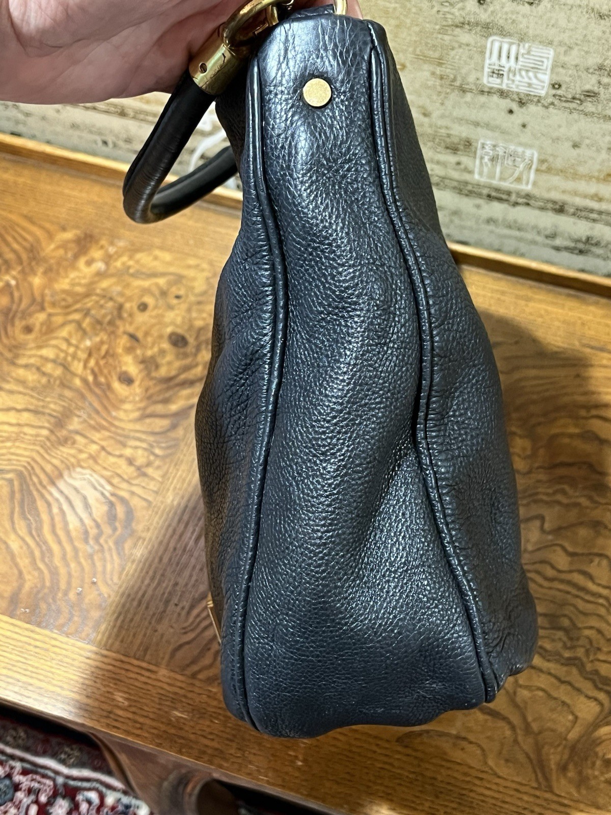 Marc Jacobs Black Too Hot To Handle Hobo Handbag Shoulder Bag Purse Leather