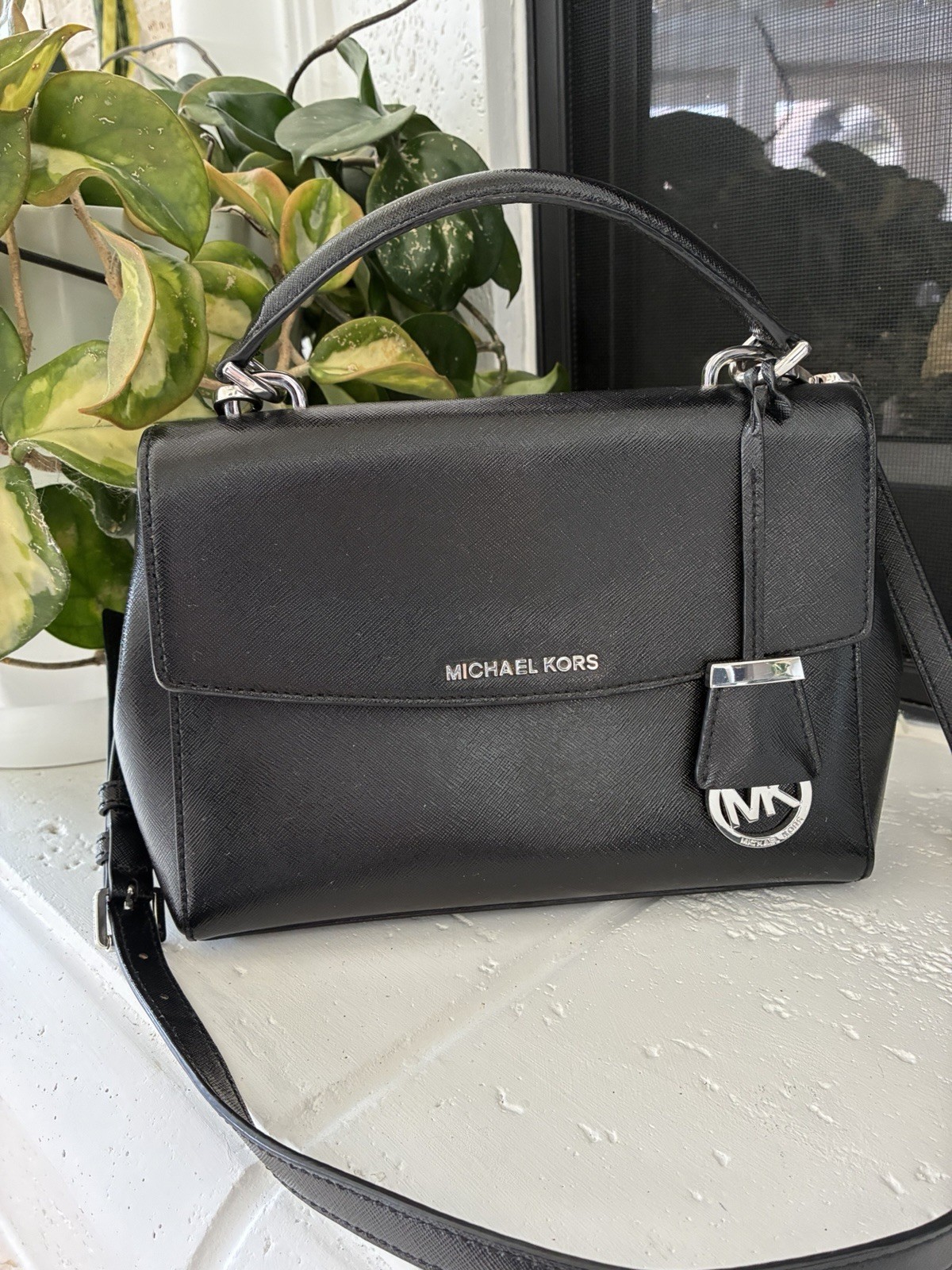 Michael Kors Ava Medium Satchel, Black