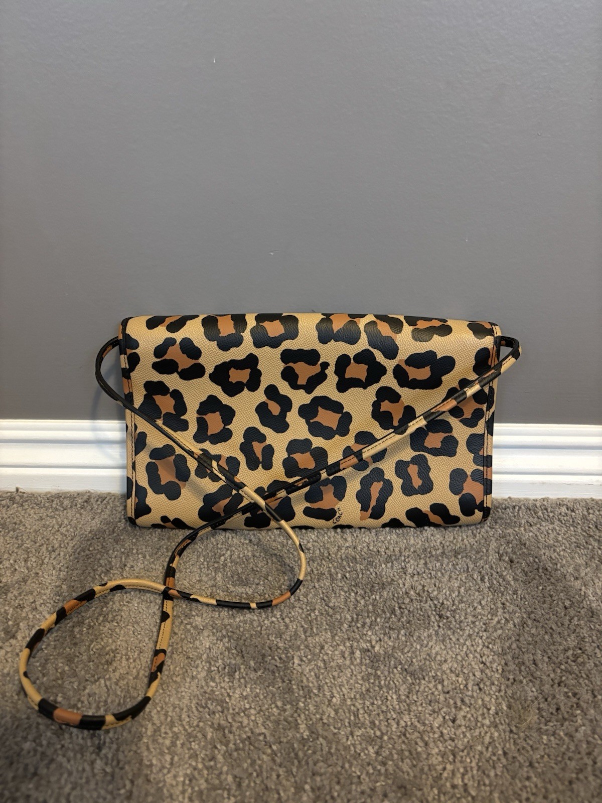 Coach Ocelot Animal Print Small Crossbody Bag w/ Strap