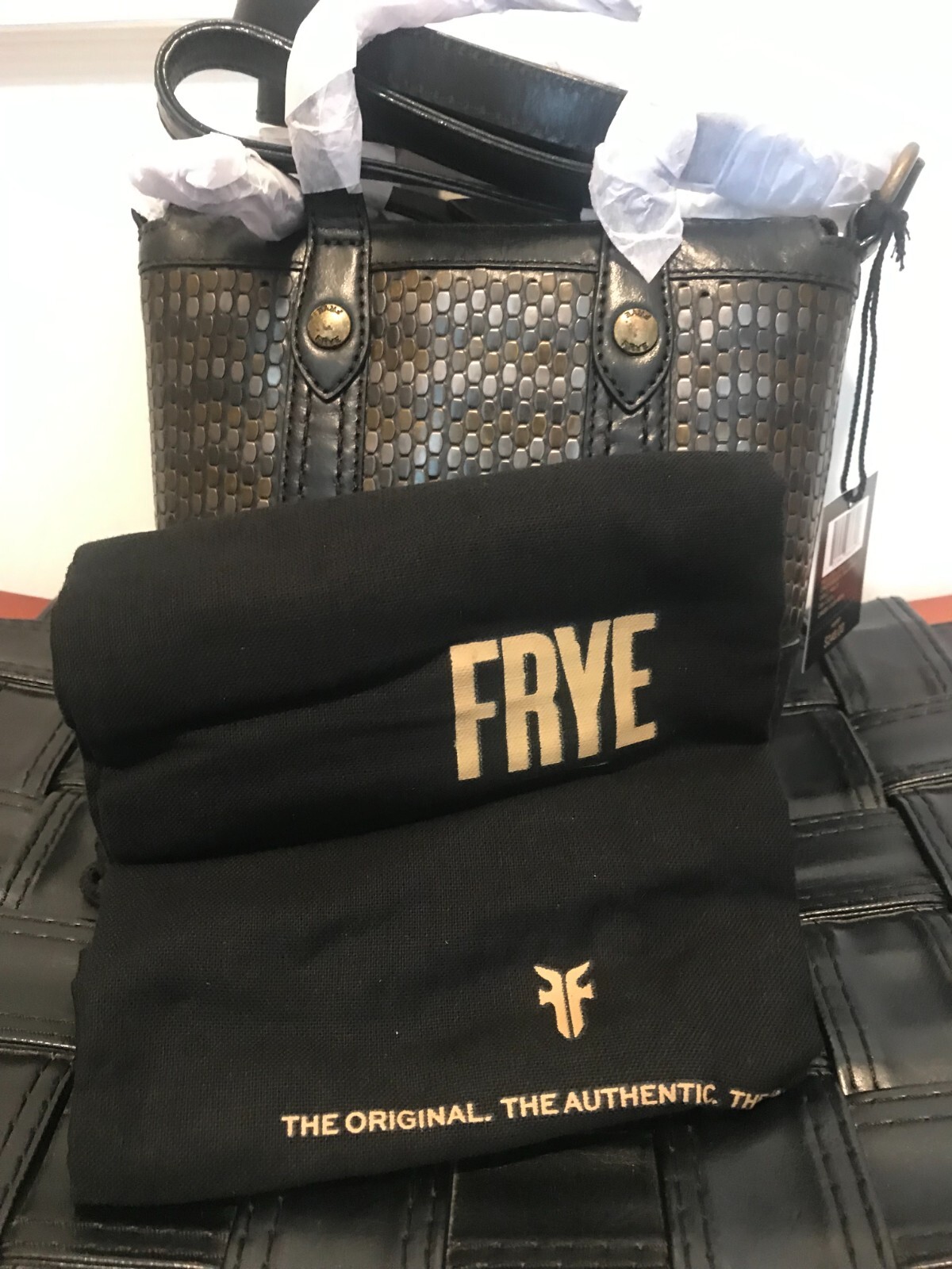 New Frye Melissa Stud Leather MINI Tote/Crossbody Shopper Bag