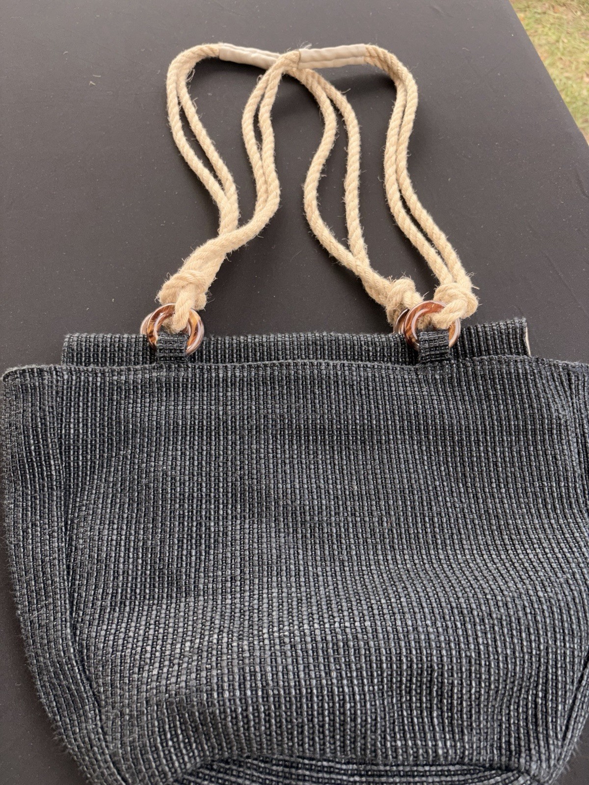 VTGDavid Dart black tote or shoulder bag with rope handles