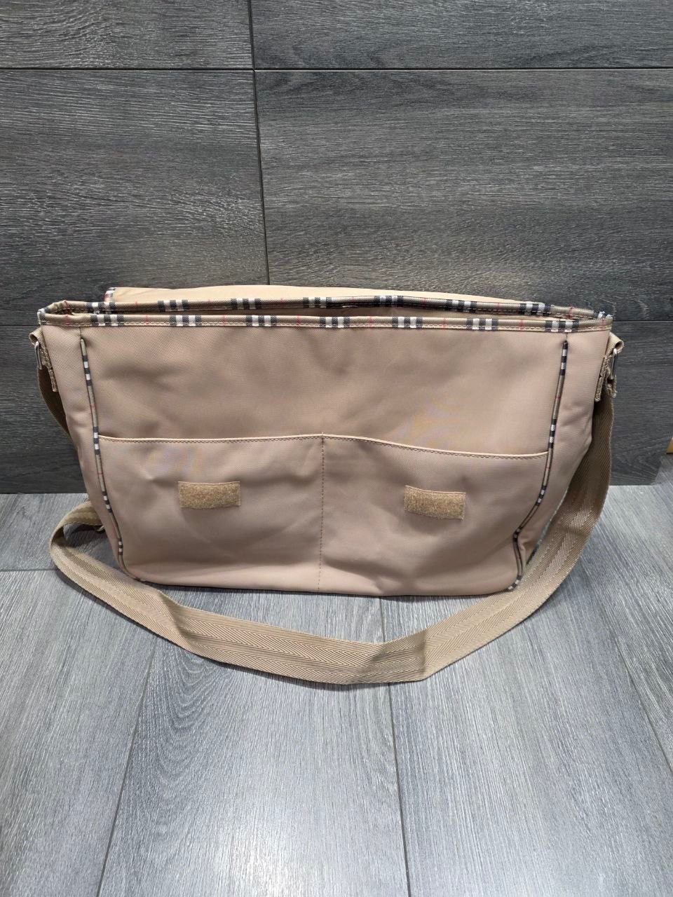 Burberry Fragrance saddle PVC Tan Nova Check Messenger Bag Crossbody B000695