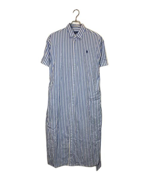 POLO RALPH LAUREN Belted shirt dress Blue×White
