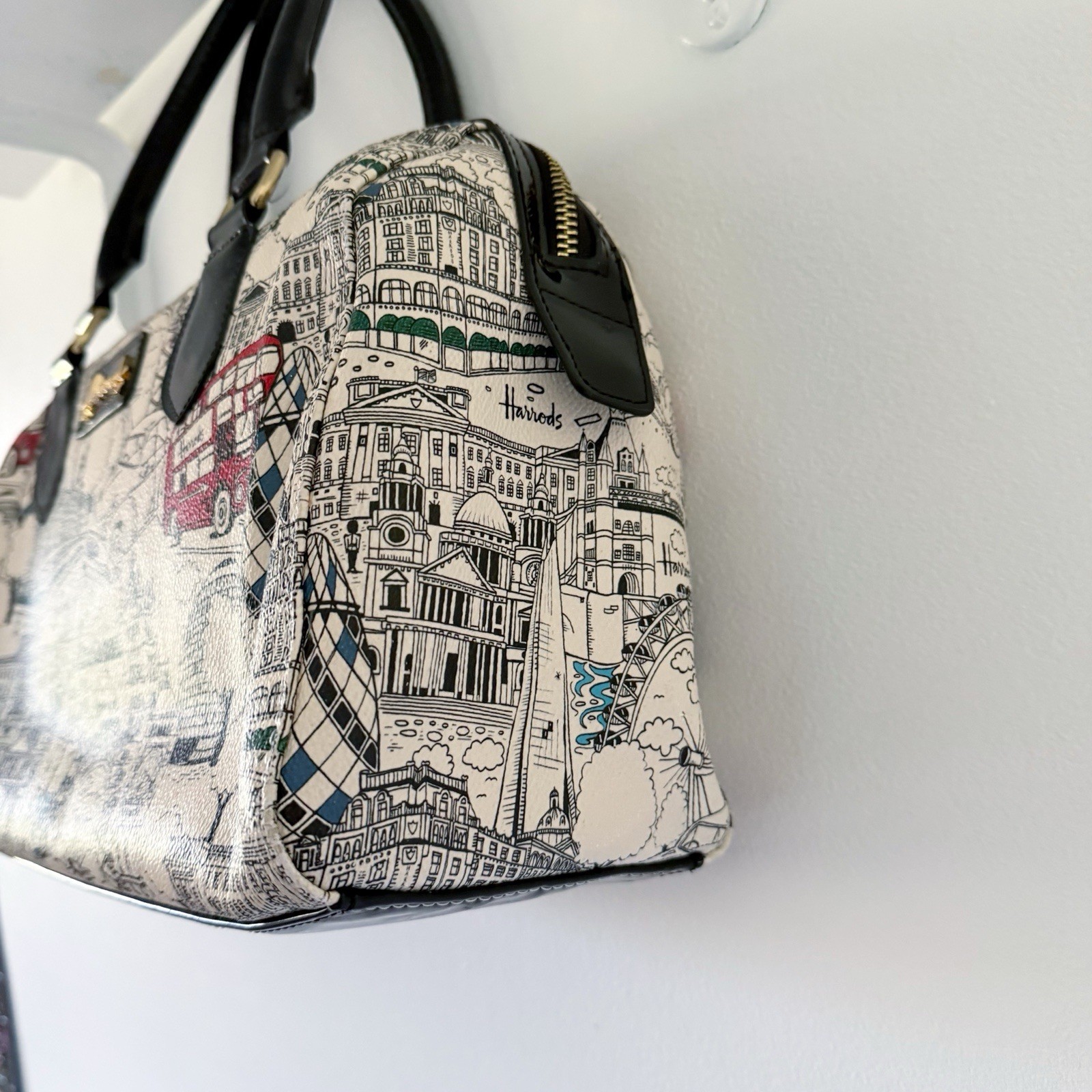 LOT/BUNDLE Harrods Purse Backpack Bag Handbag Monogram City London Big Ben
