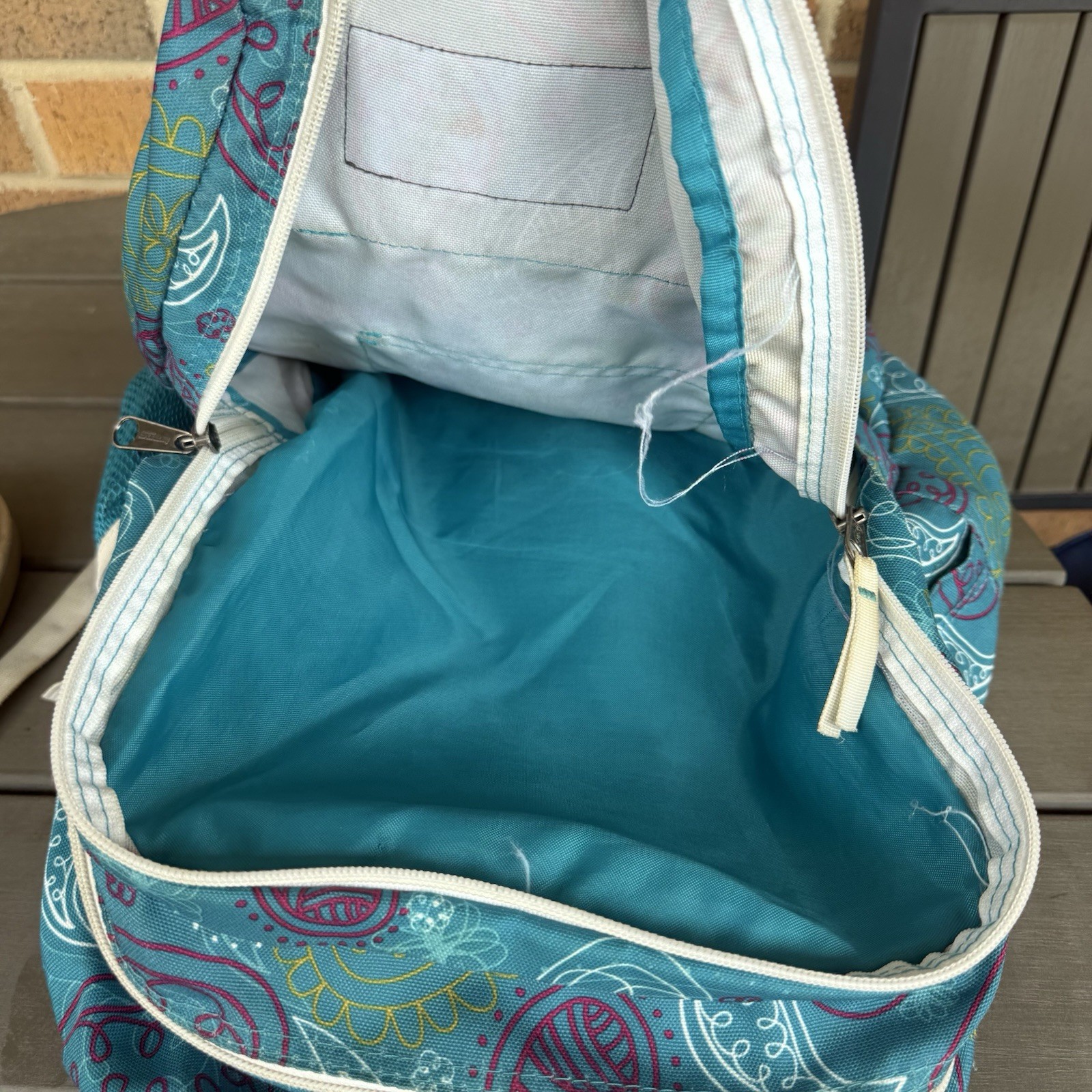 Trans By Jansport Neon Psychedelic Waves Patterned Backpack
