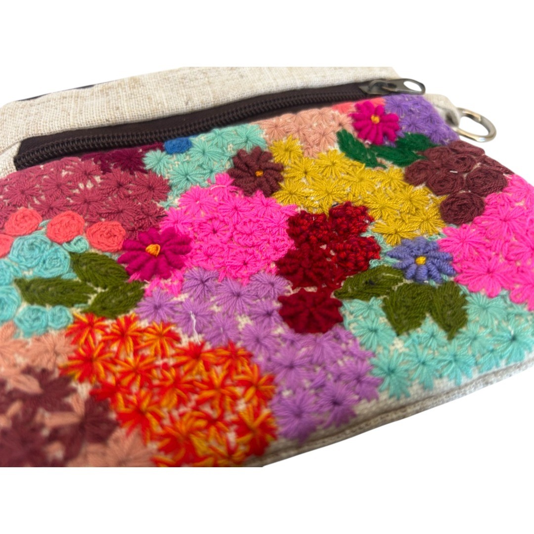 Asian Hand Embroidered Colourful THai Hmong Tribal Clutch Purse / Bag – S
