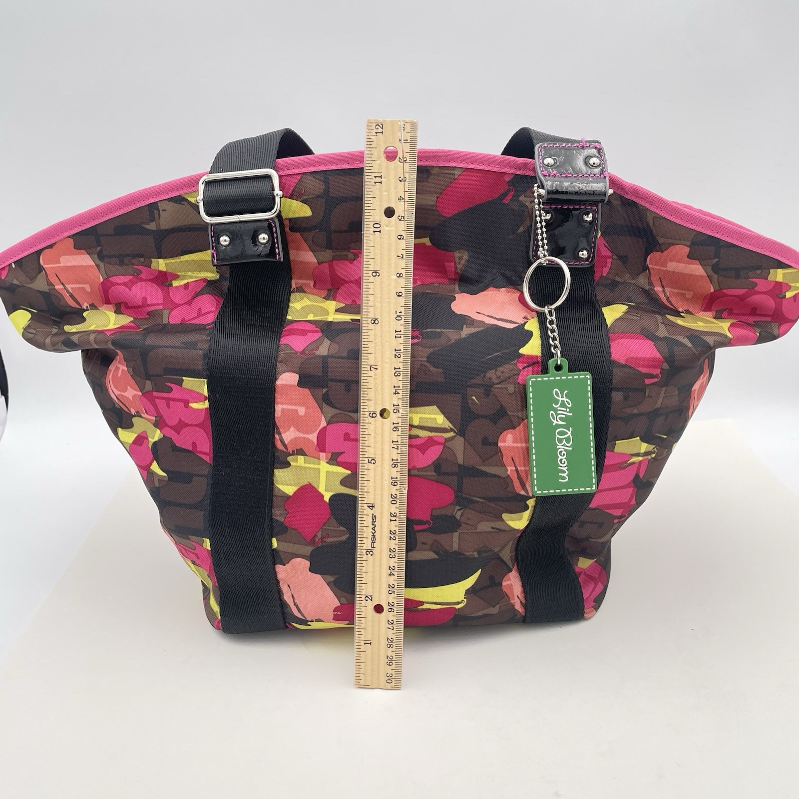 Lily Bloom Large Tote Bag With Colorful Pattern Design GUC Shoulder Bag