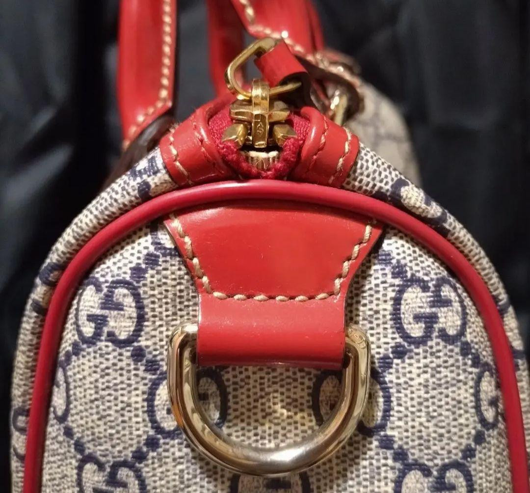 Gucci Mini Tattoo Heart Joy Boston Bag Red GG Monogram Heart rose Canvas Japan