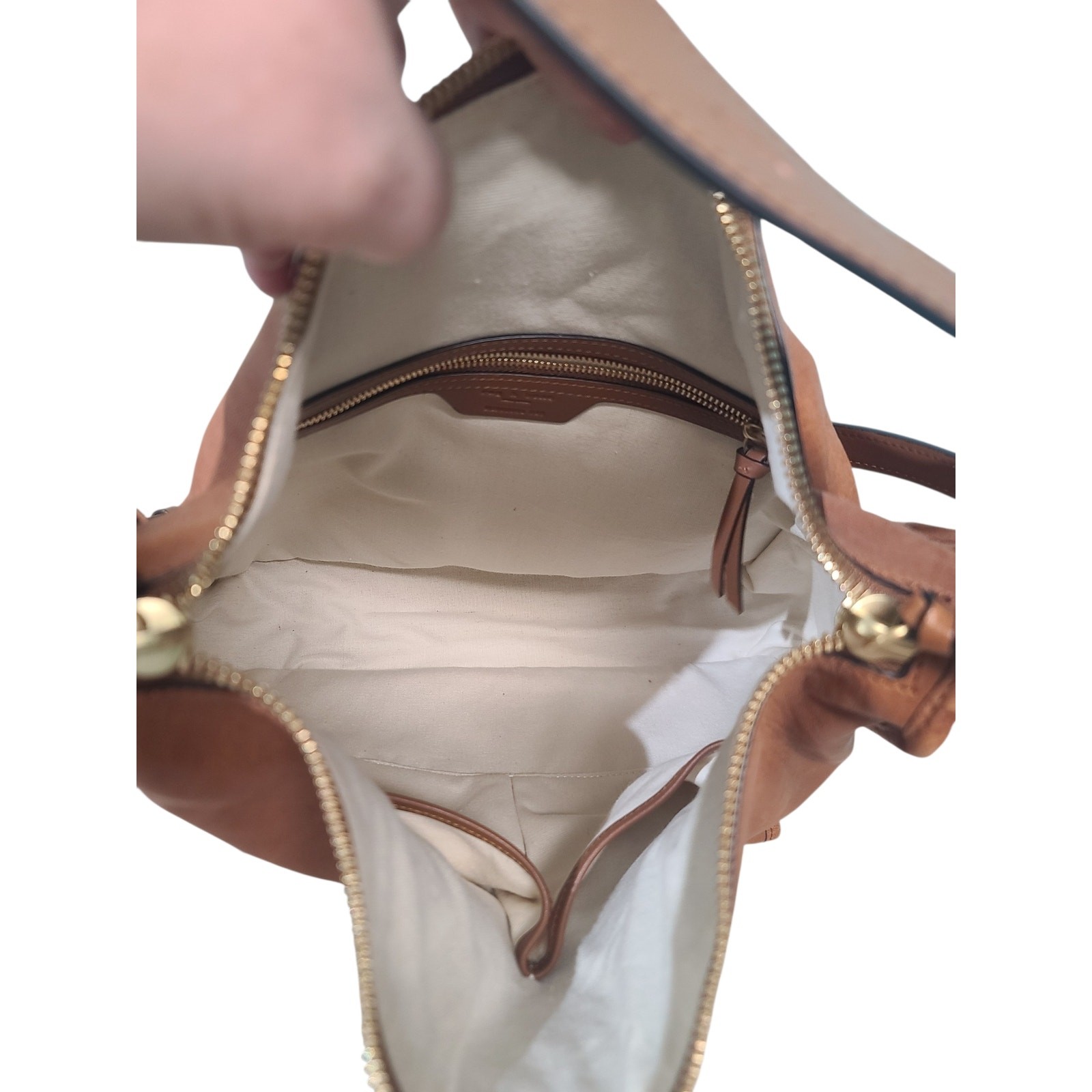 Rag & Bone Field Goat Leather Hobo Bag Tan Large Crossbody Shoulder Bag