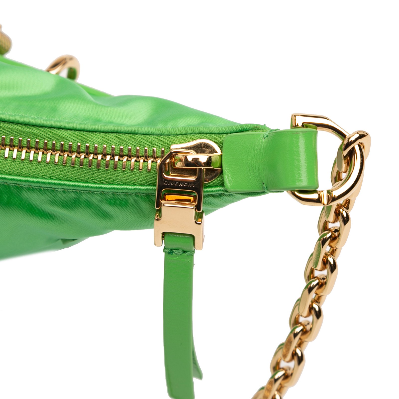 Givenchy Small Satin Voyou Party Shoulder Bag Pre-Loved Lime