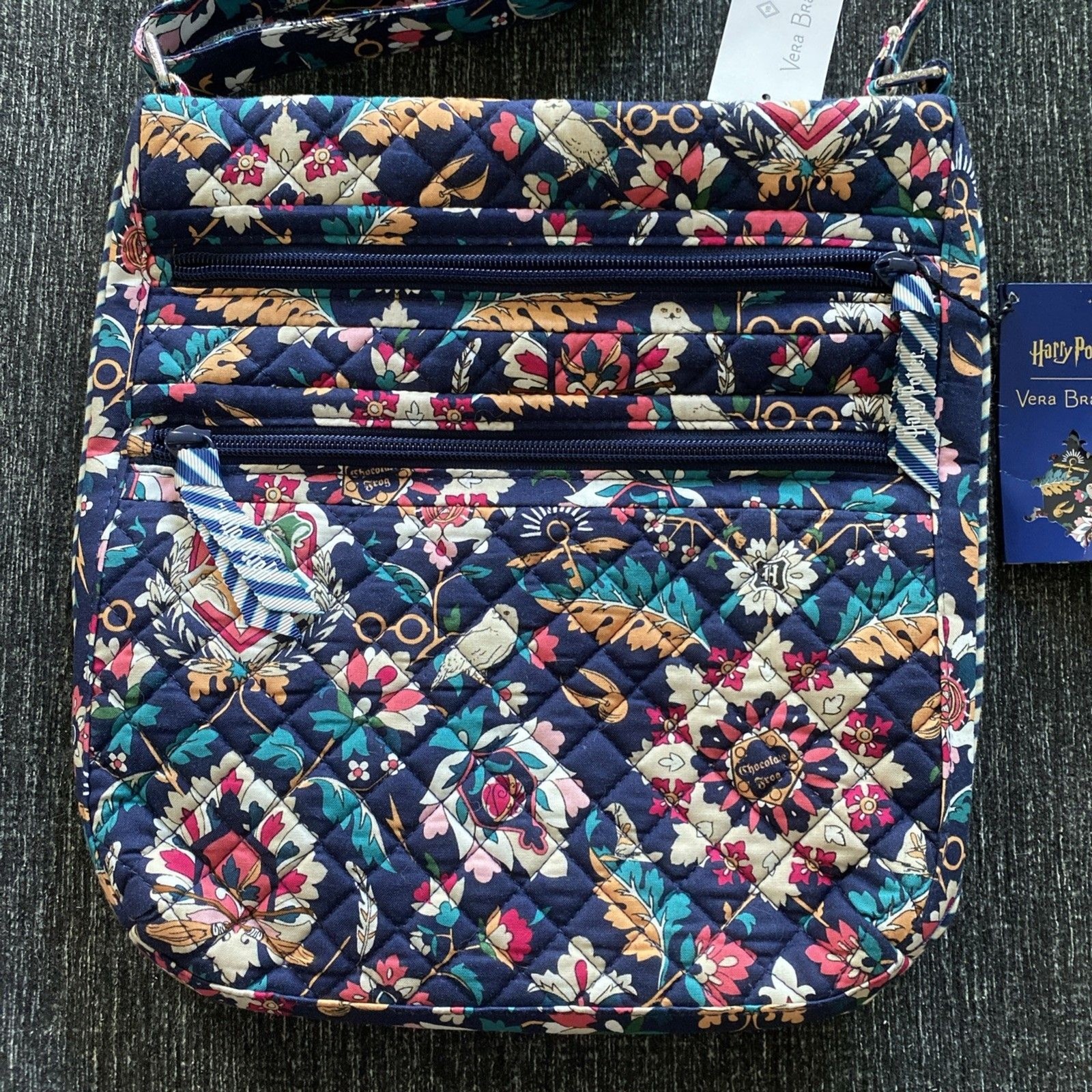 Vera Bradley HARRY POTTER Home To Hogwarts Triple Zip Hipster crossbody bag NEW