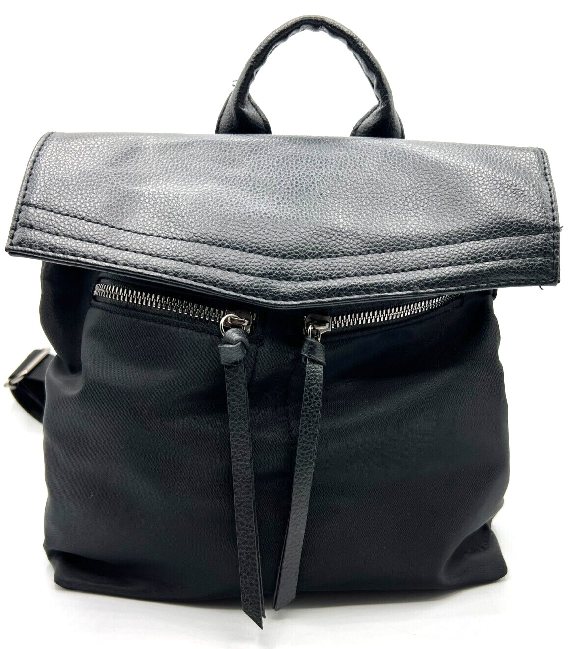 Botkier New York Trigger Black Nylon Vegan Leather Bag Mini Backpack Purse