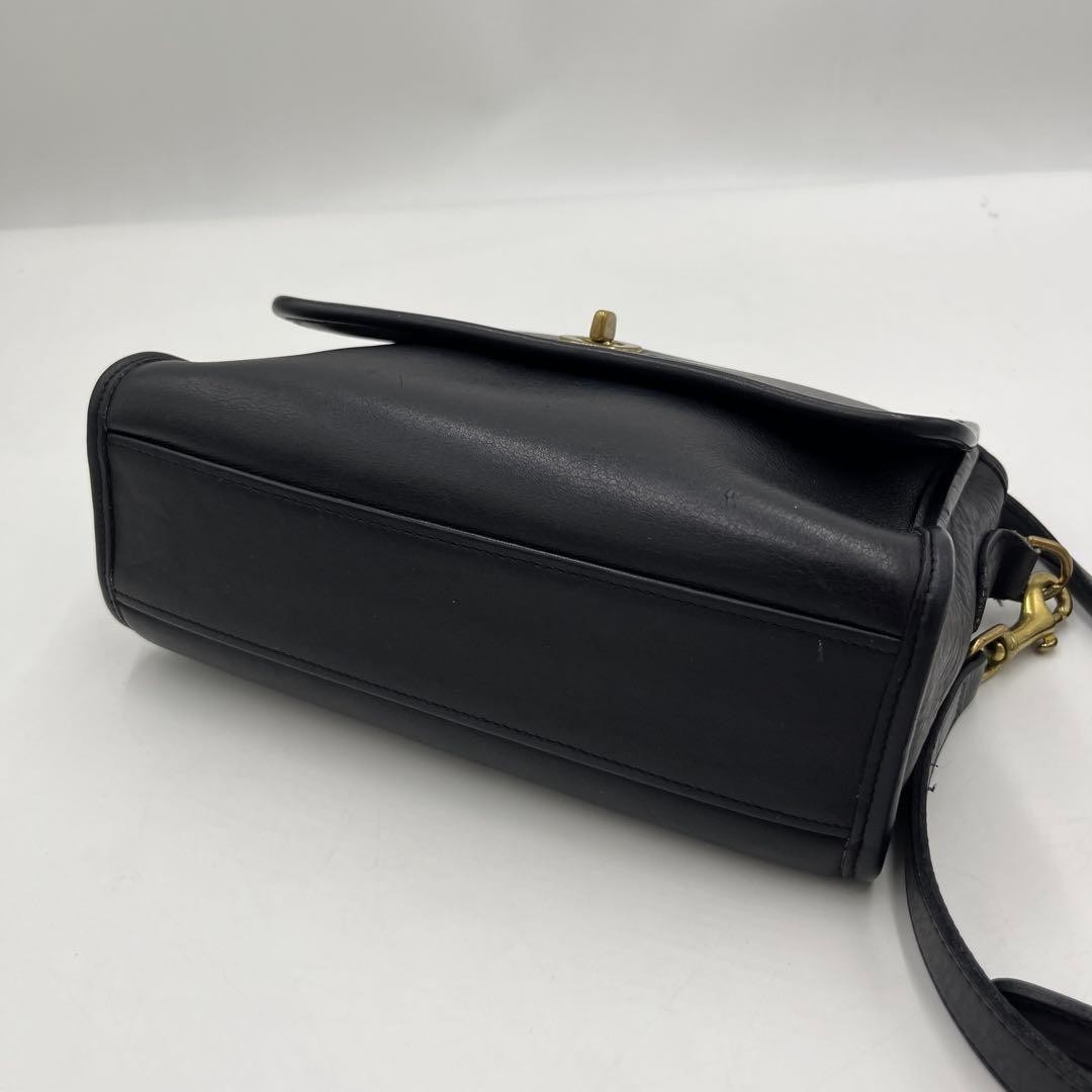 Vintage Coach 9870 Dark Navy Court Bag Crossbody 2way Shoulder Made in USA F/S