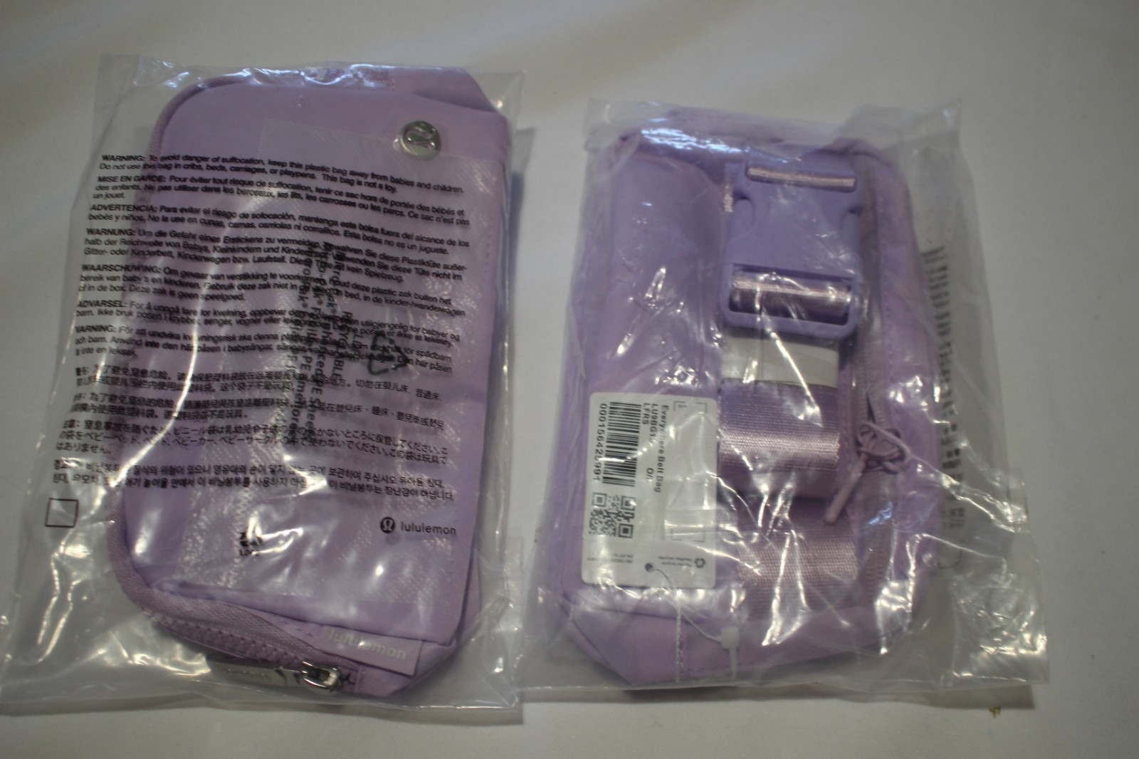 2-PACK LULULEMON EVERYWHERE FANNY BELT BAG LU9BG1S LFRS WATER-REPELLENT PURPLE