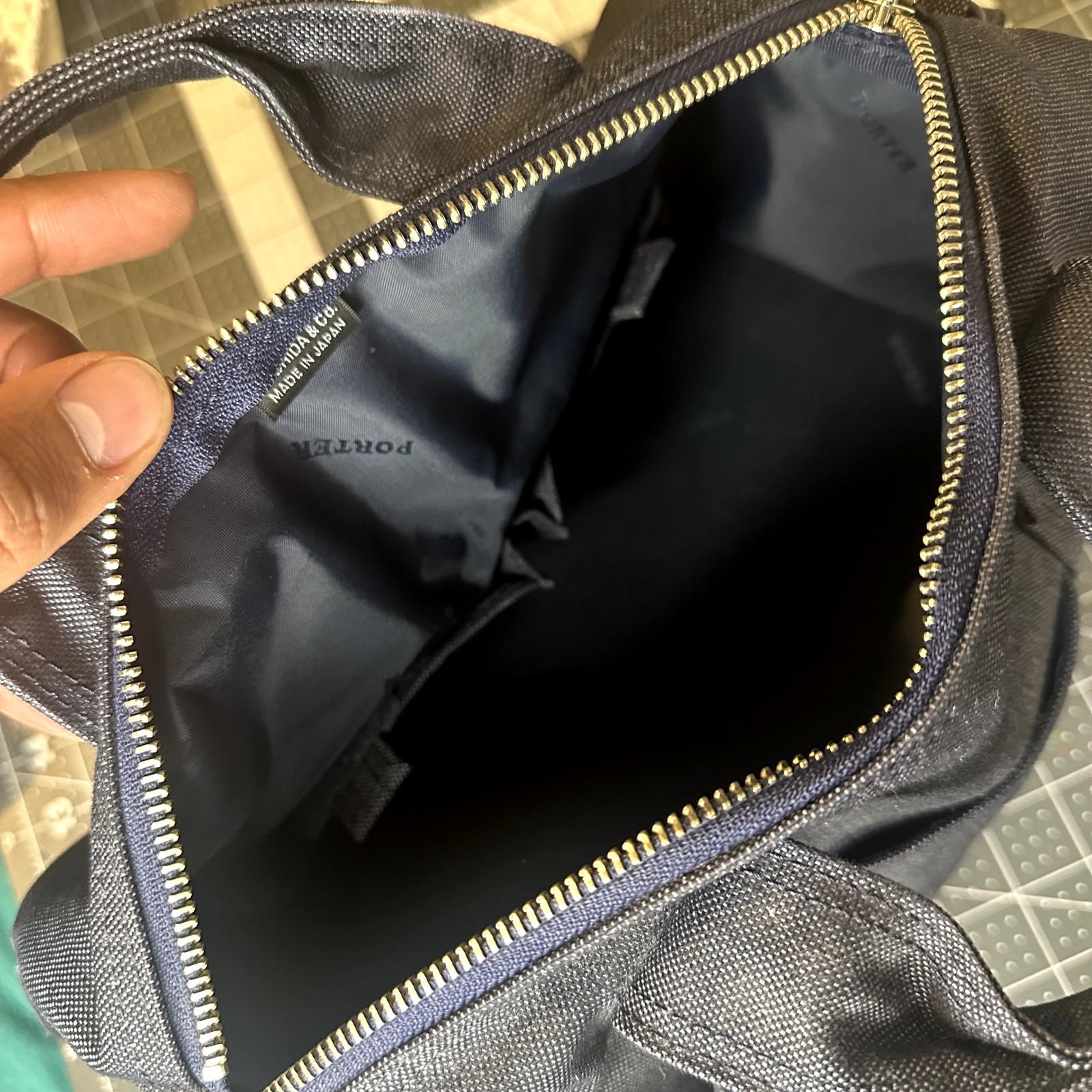 Porter Yoshida & Co Navy Canvas Handbag