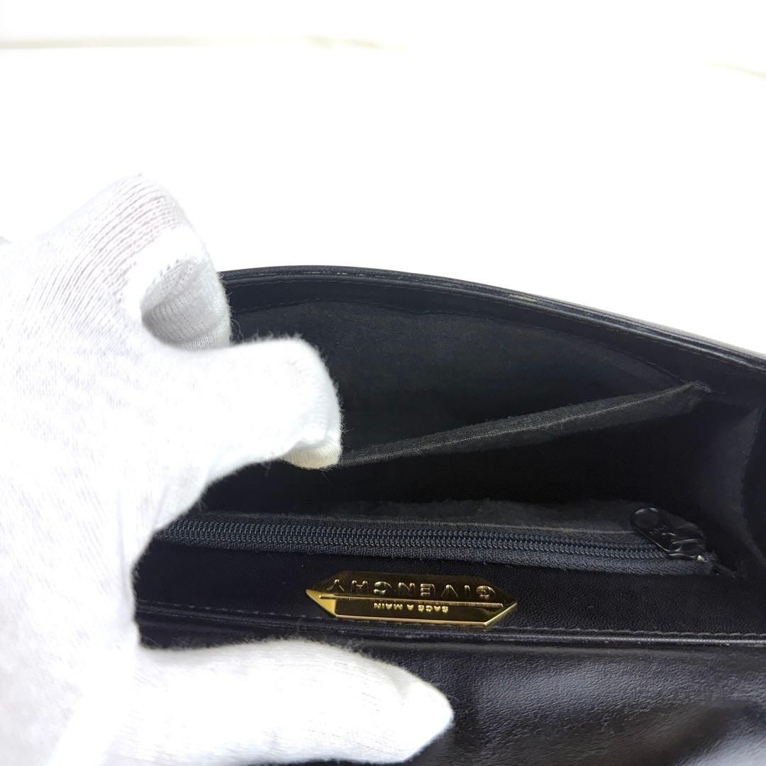 GIVENCHY Hand Bag Tote Purse 4G Leather Black Authentic