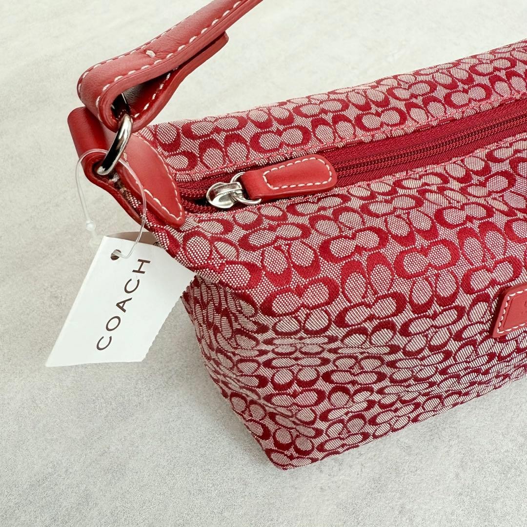 COACH signature handbag pouch accessory pouch red