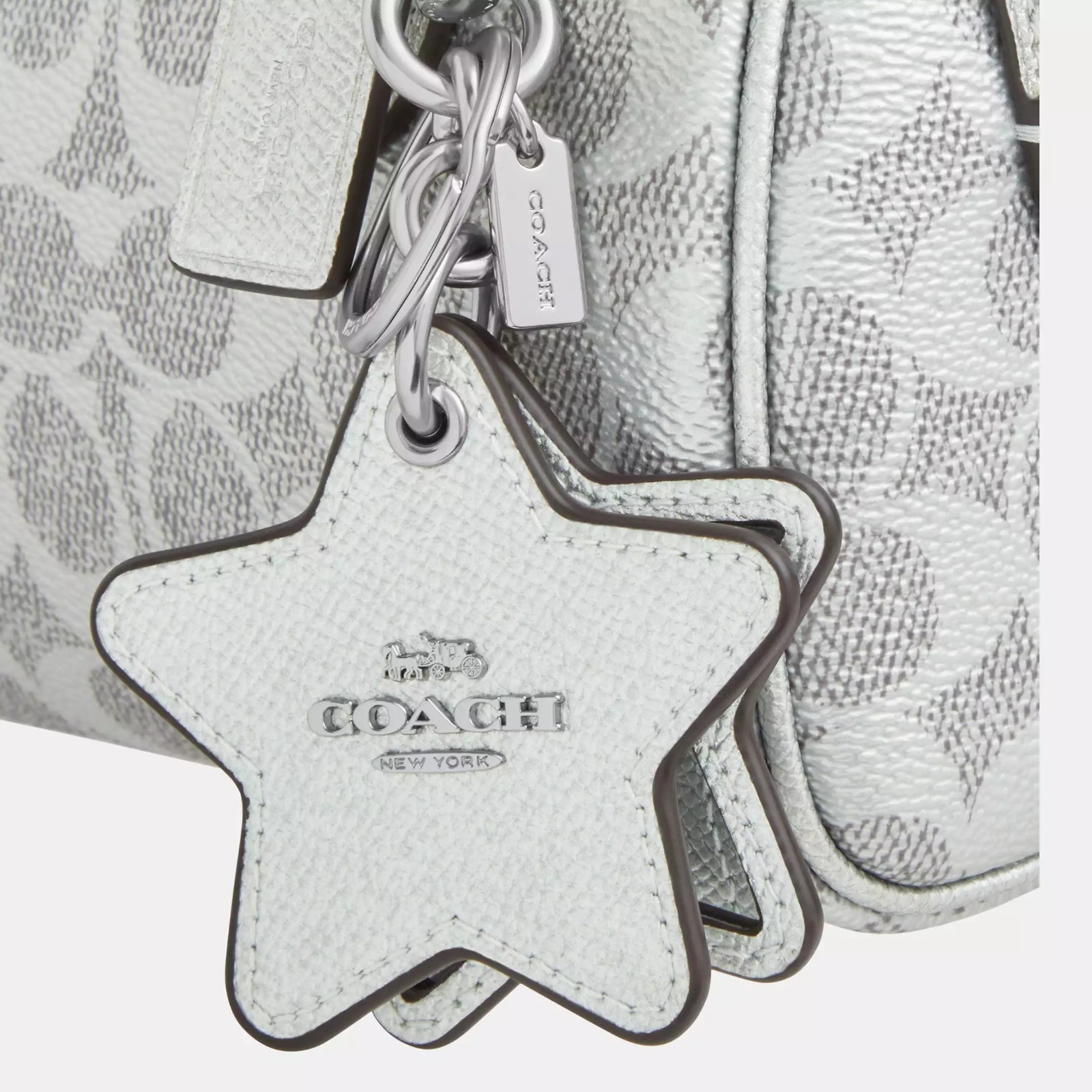 Boxed Mini Rowan Crossbody Bag And Mirror Bag Charm Set Signature Canvas CX186