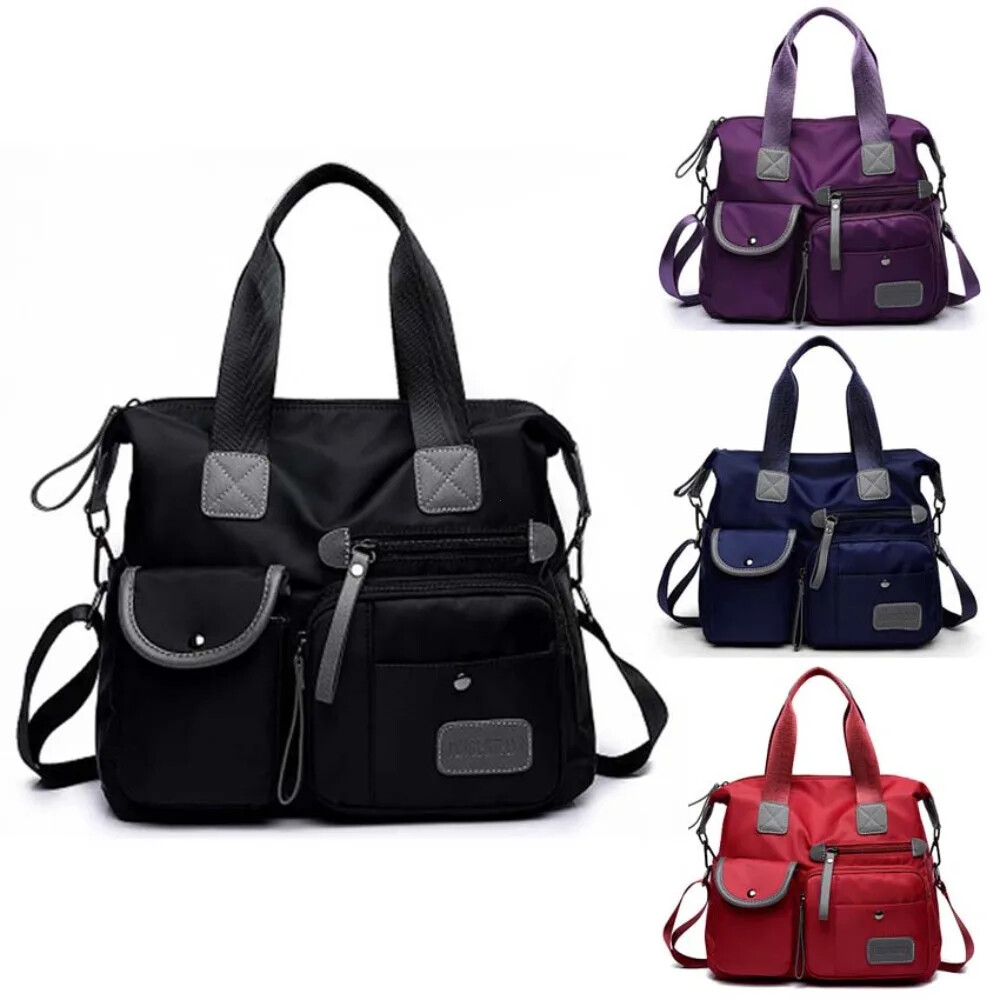 Nylon Women’s Utility Bag Nurse Bag with Lots of Pockets, Lightweight Tote Bag