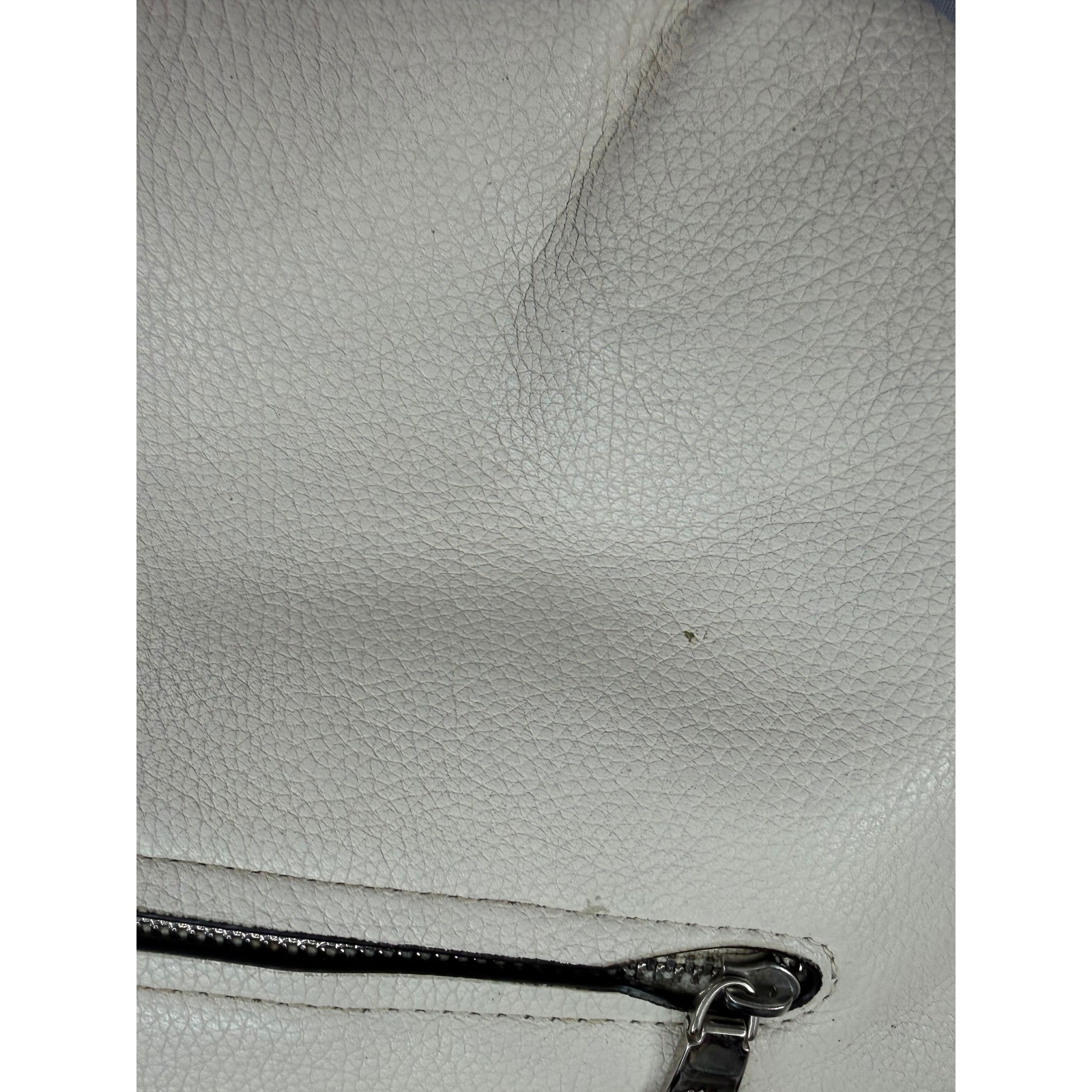 Coach Elle Hobo Bag White Pebble Leather Shoulder Crossbody 91158 Chalk Black