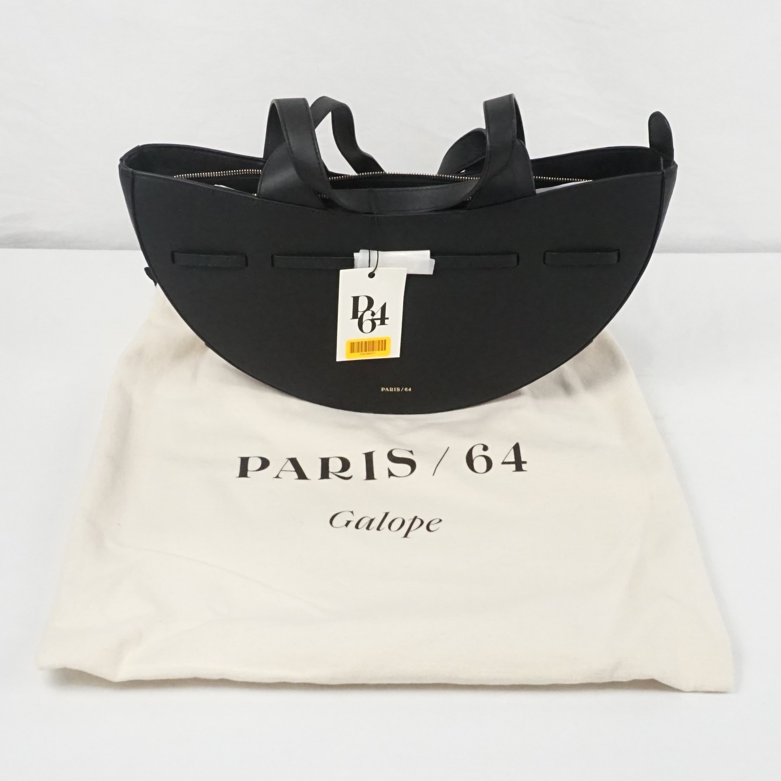 Paris / 64 Galope Crescent Shape Leather Women’s Shoulder Bag In Black (GAL001)
