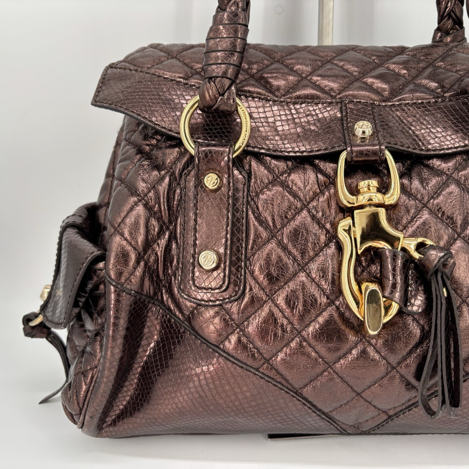 FRANCESCO BIASIA Handbag Tote Secret Love Quilted Y2K Authentic From Japan