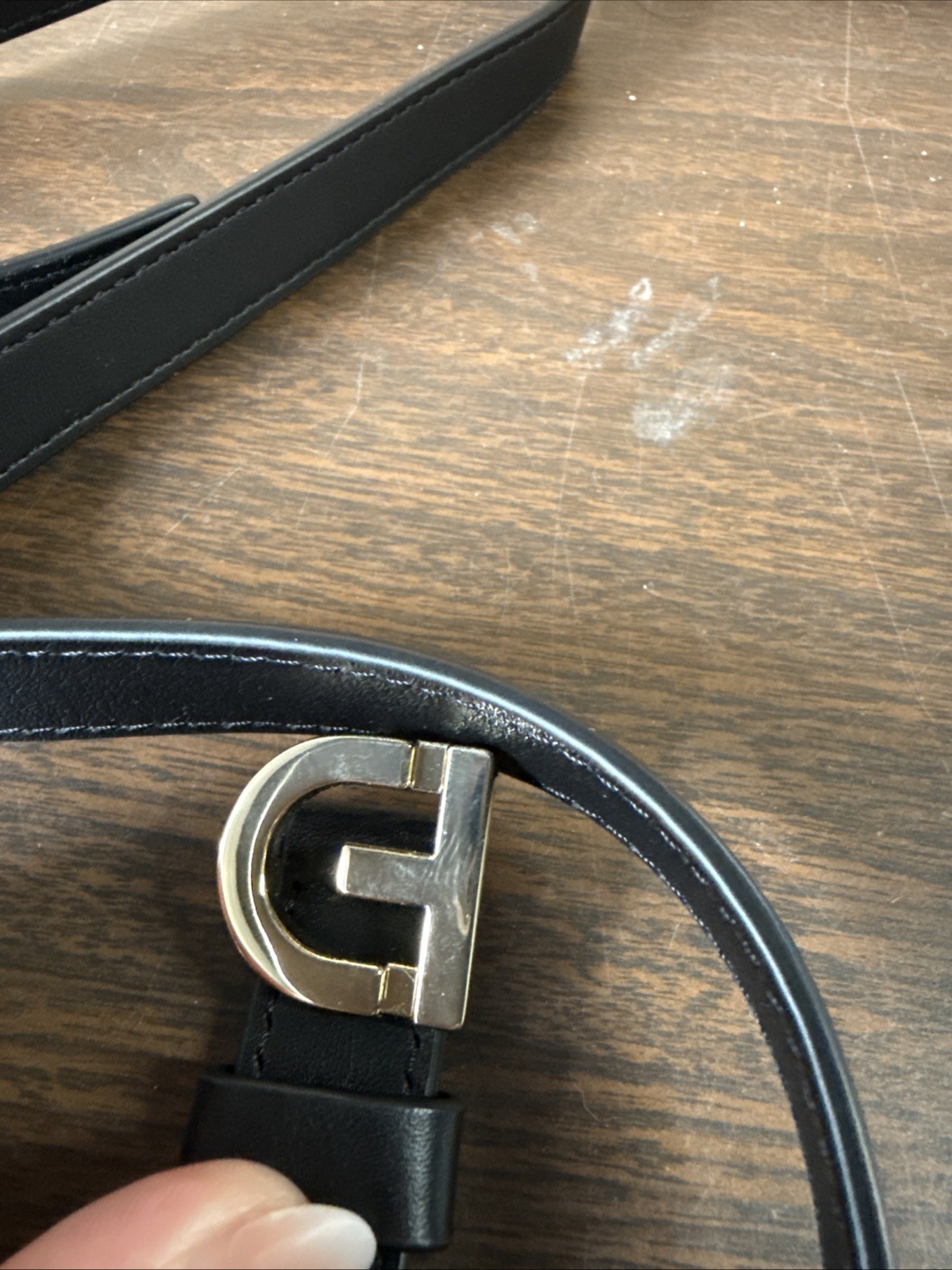 NWT COLE HAAN Essential Mini Saddle Bag In Black Leather. Grand Series Line.