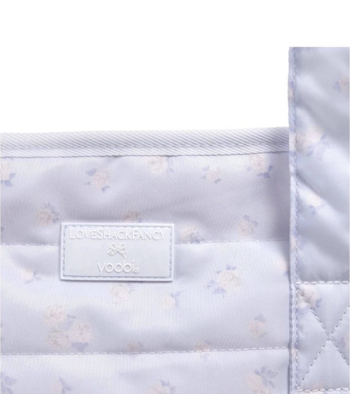 LoveShackFancy x Target – Yoobi Everblooming Rosettes Ditsy Quilted Tote Bag BOW