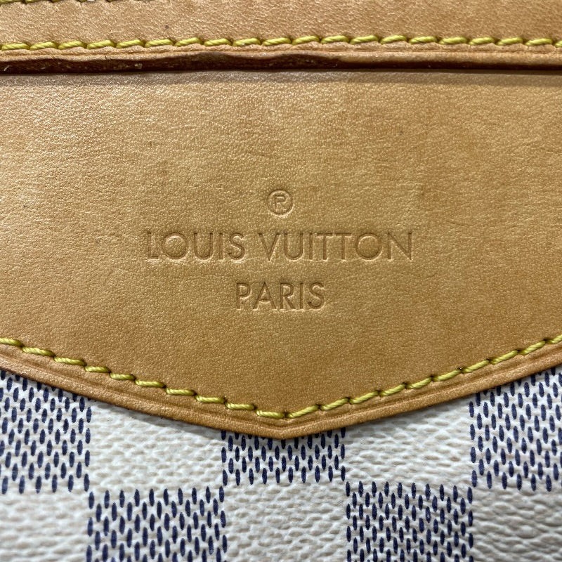 LOUIS VUITTON Siracusa PM White Damier Shoulder Bag N41113 #OKB8618