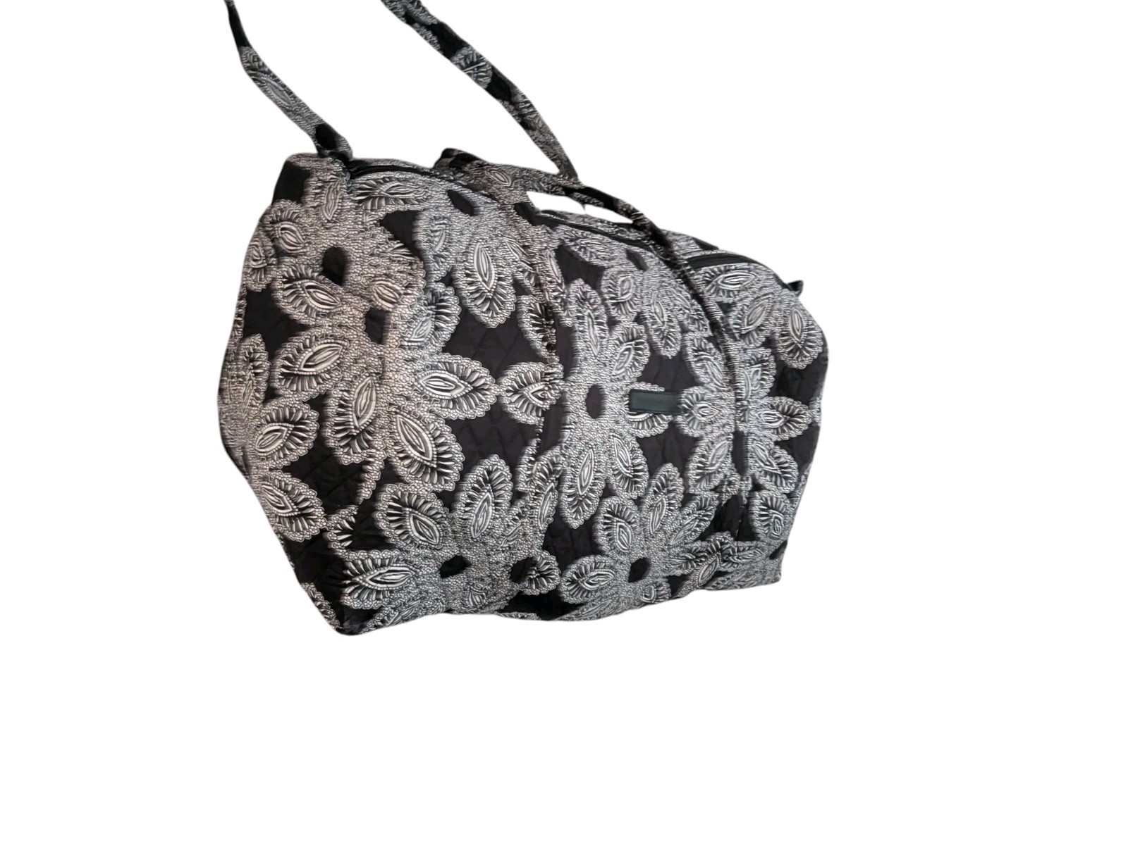 Vera Bradley Large Weekender Bag Blanco Bouquet 21″ X 11″ Great CONDITION