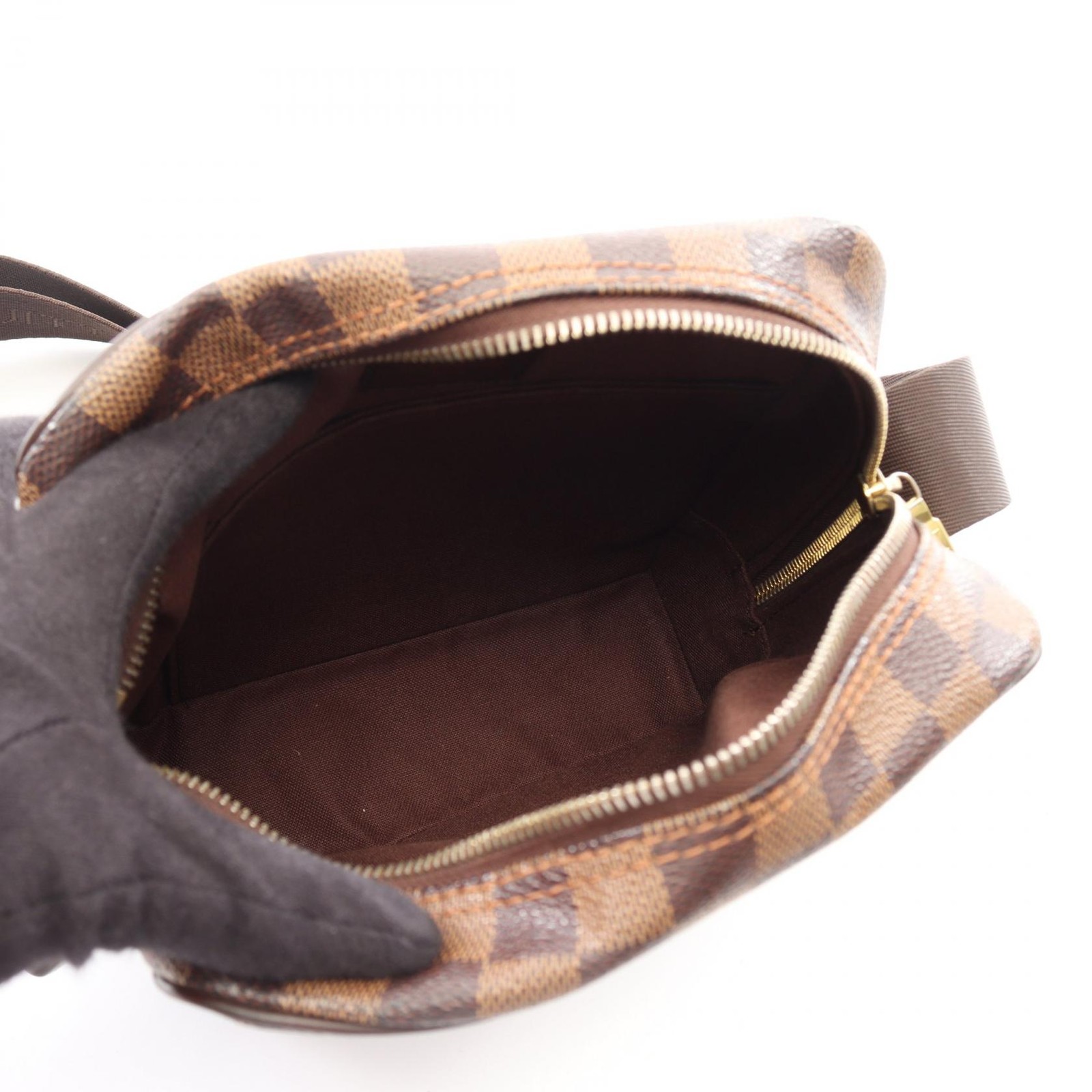 LOUIS VUITTON Olaf PM Shoulder Crossbody Bag N41442 Damier Ebene canvas Used LV