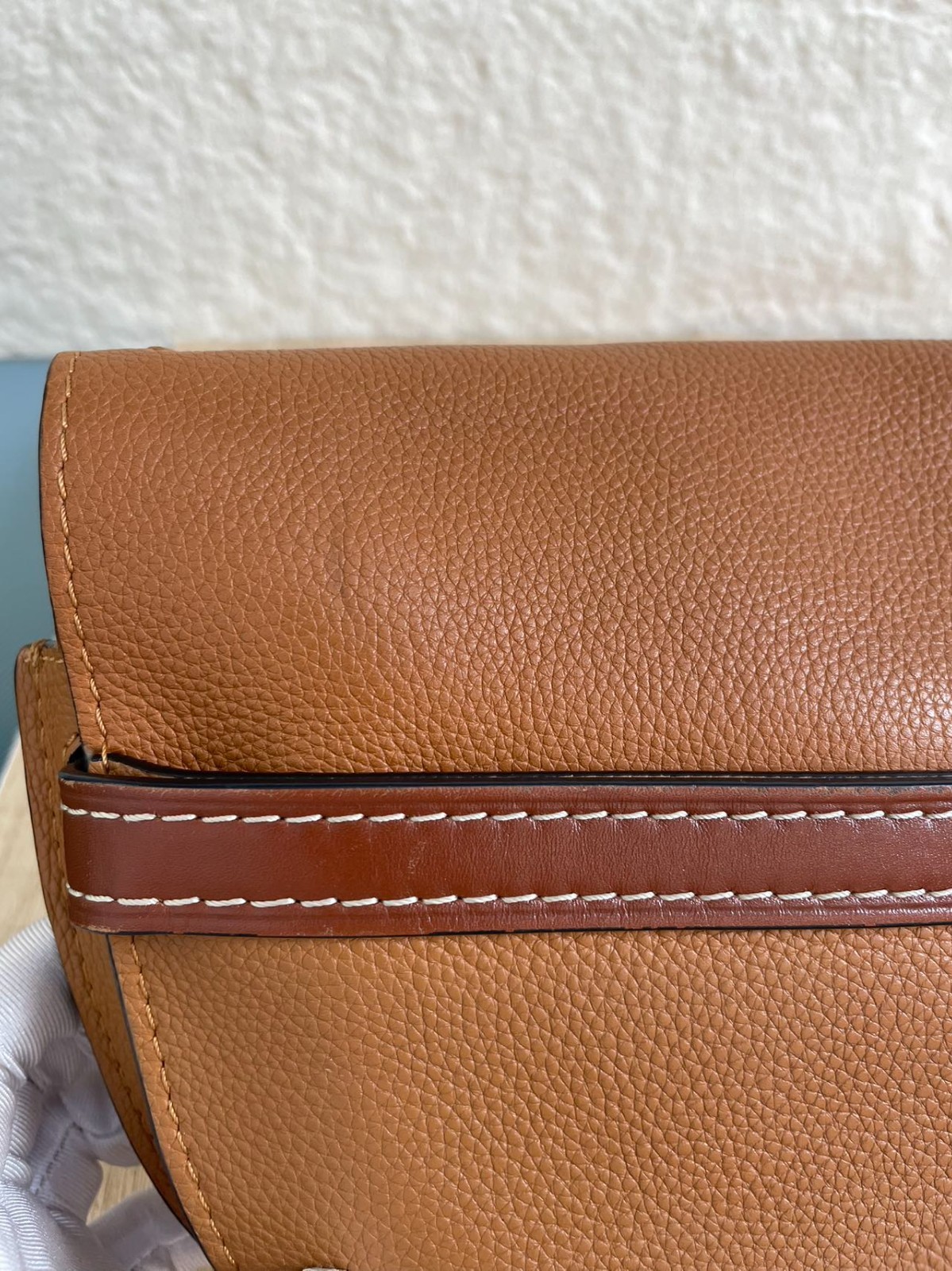 LOEWE Gate Saddle Crossbody Bag Large Brown Calfskin