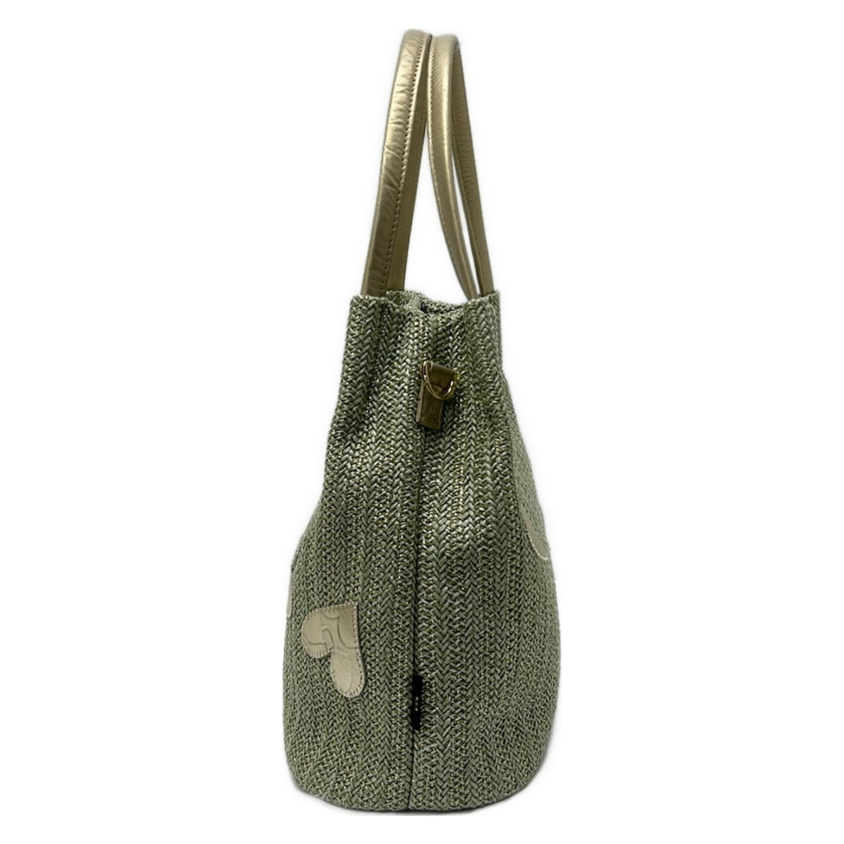 ThinkBee Light Green Gold Rayon Acryl Polyester Nylon Tote Bag