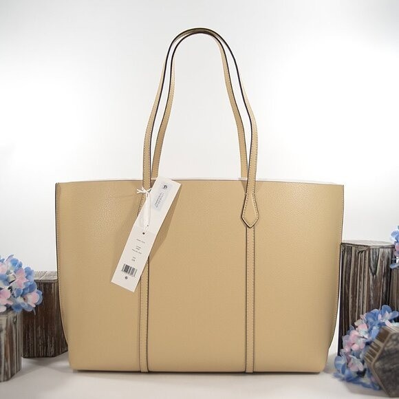 Tory Burch Perry Praline Triple Compartment Tote Bag NWT